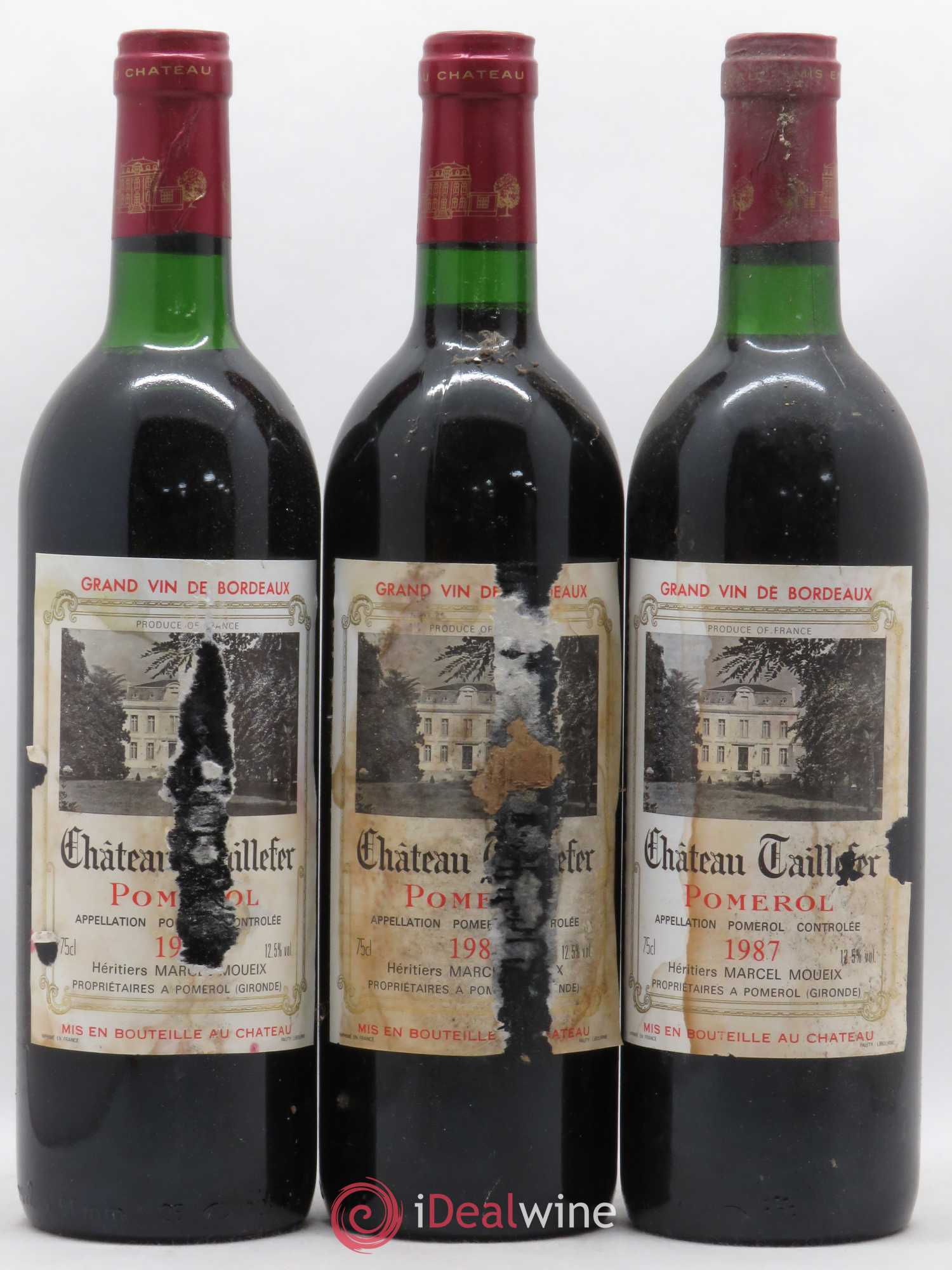 Château Taillefer 1987 - Lot de 3 bouteilles - 0