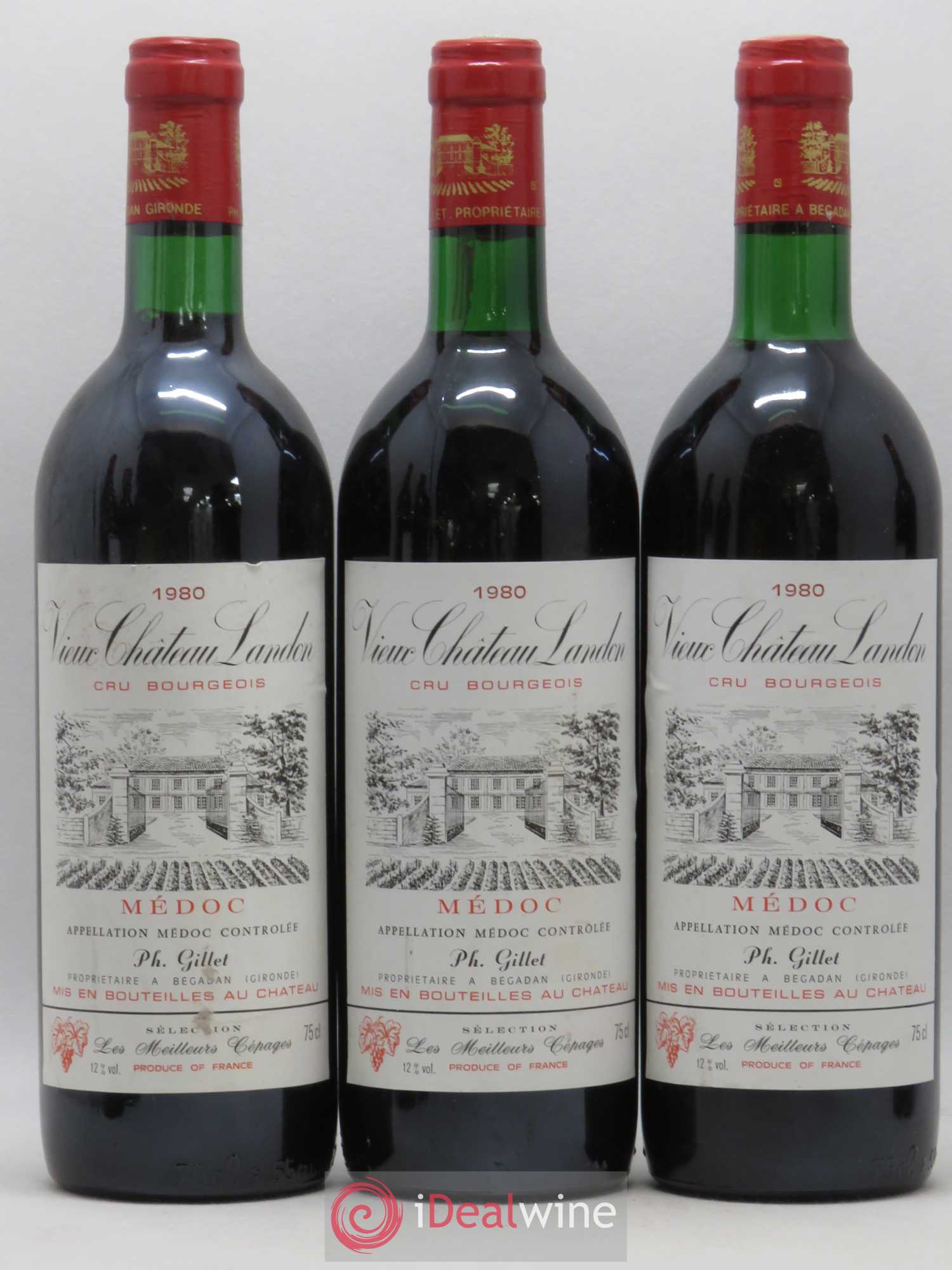 Vieux Château Landon Cru Bourgeois 1980 - Lot de 6 bouteilles - 1