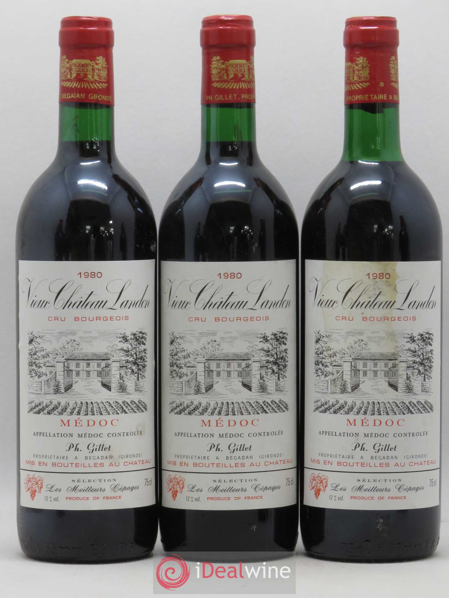 Vieux Château Landon Cru Bourgeois 1980 - Lot de 6 bouteilles - 2