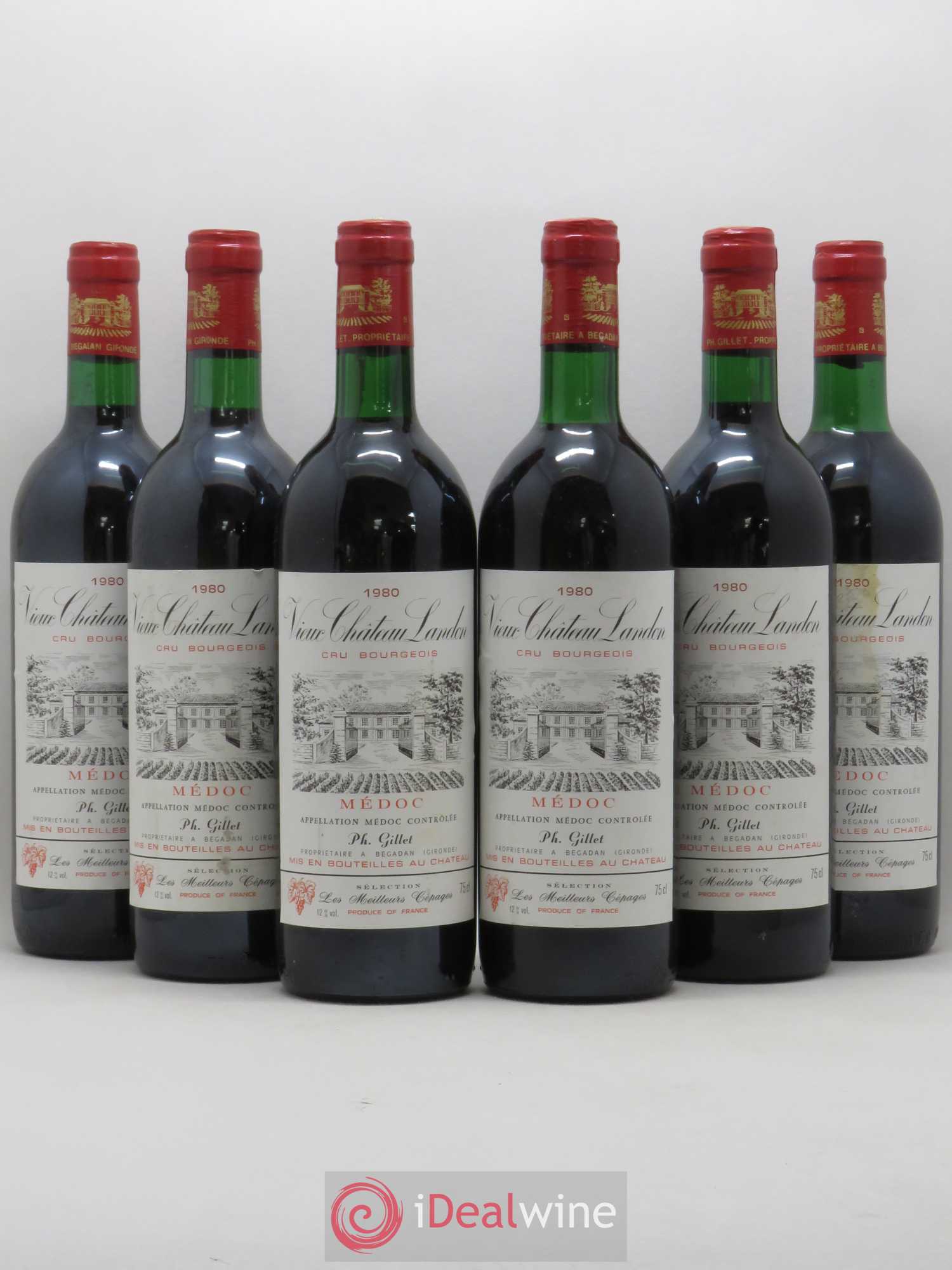 Vieux Château Landon Cru Bourgeois 1980 - Lot de 6 bouteilles - 0