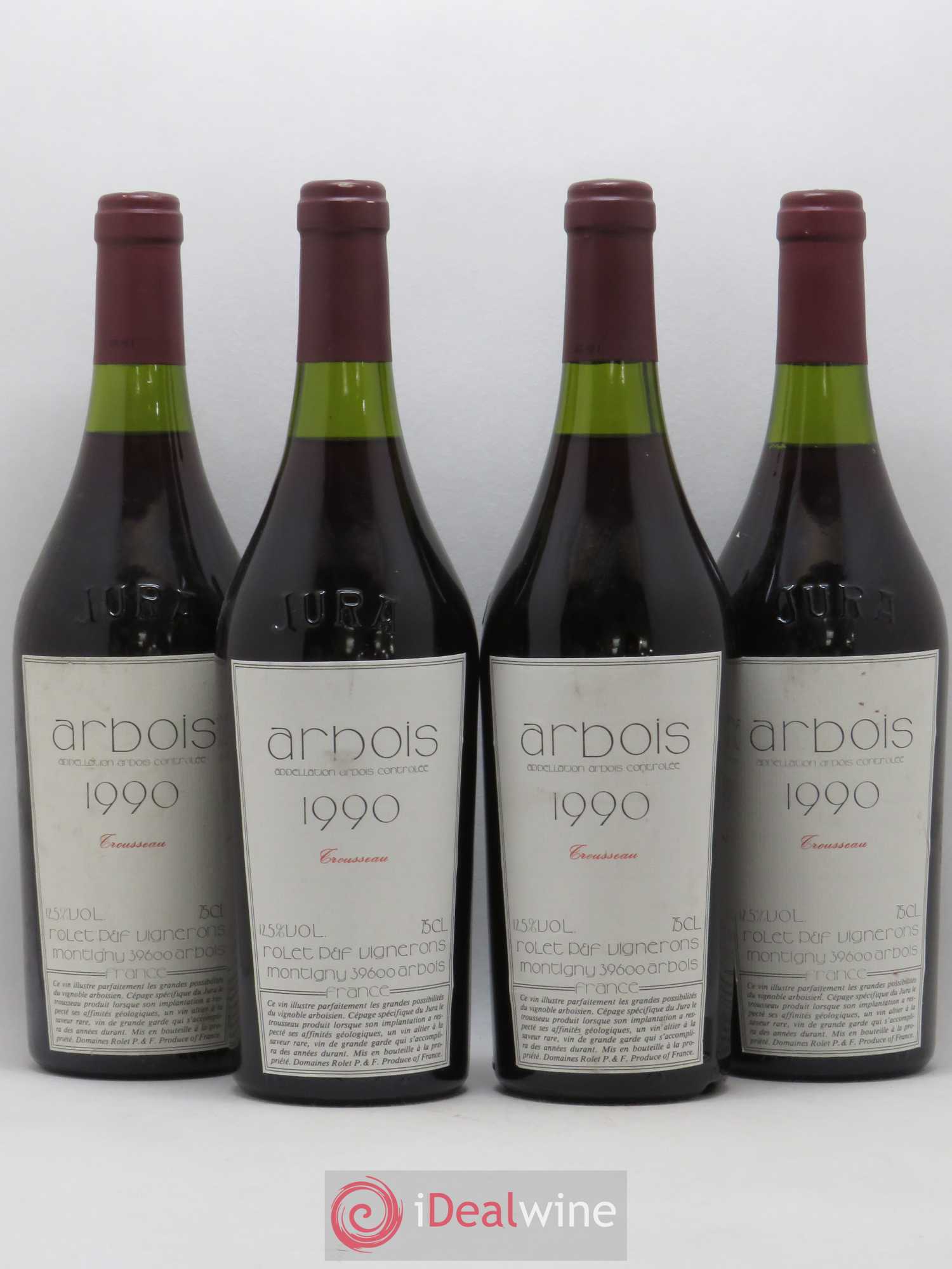 Arbois Trousseau Domaine Rolet 1990 - Lot de 4 bouteilles - 0