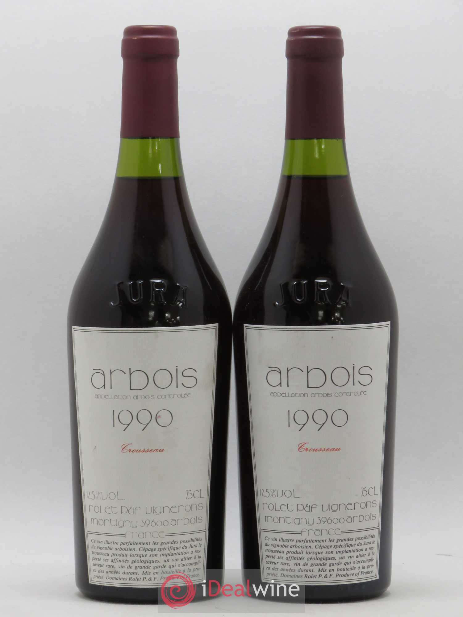 Arbois Trousseau Domaine Rolet 1990 - Lot de 2 bouteilles - 0