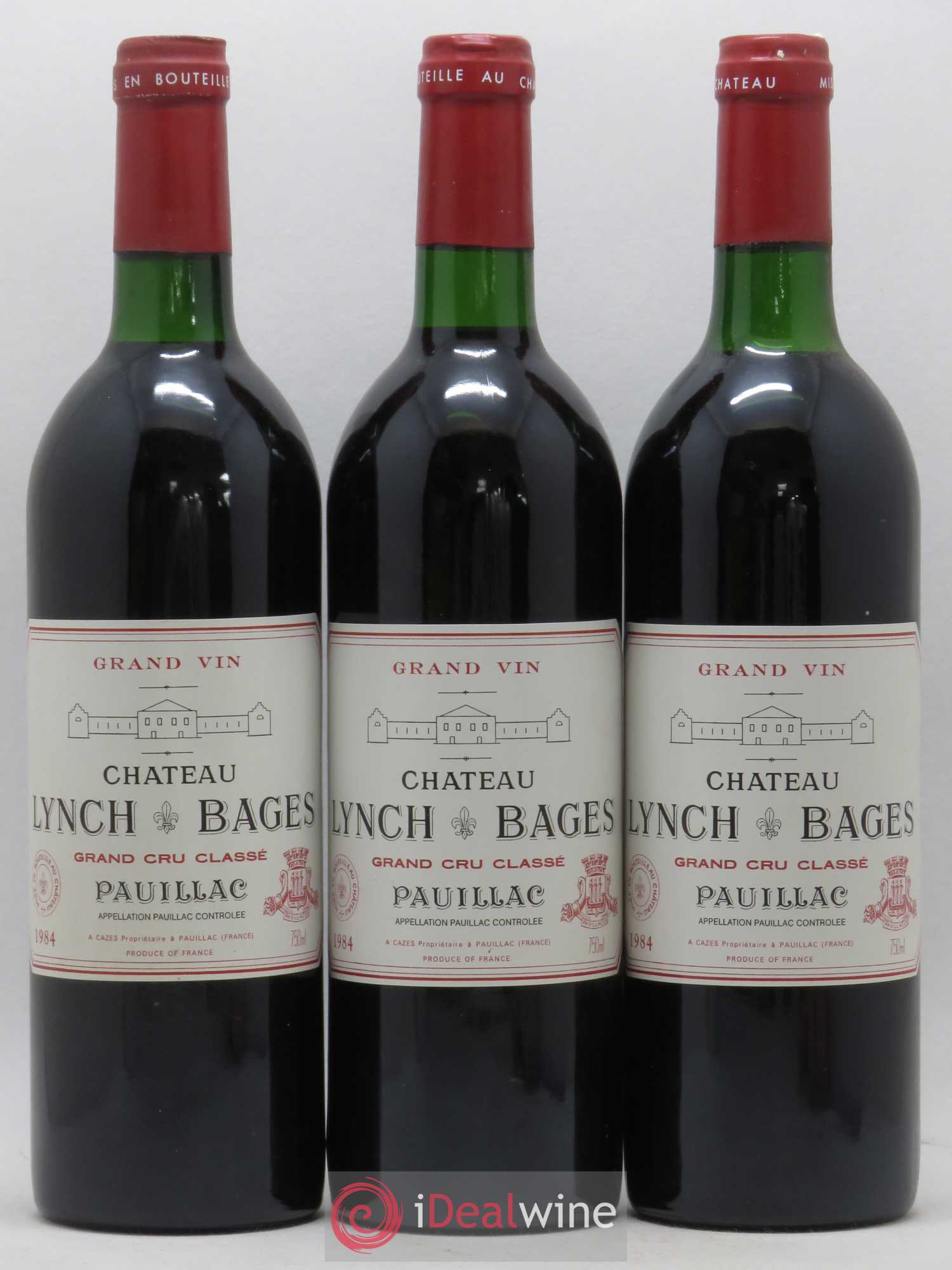 Château Lynch Bages 5ème Grand Cru Classé 1984 - Lot de 3 bouteilles - 0