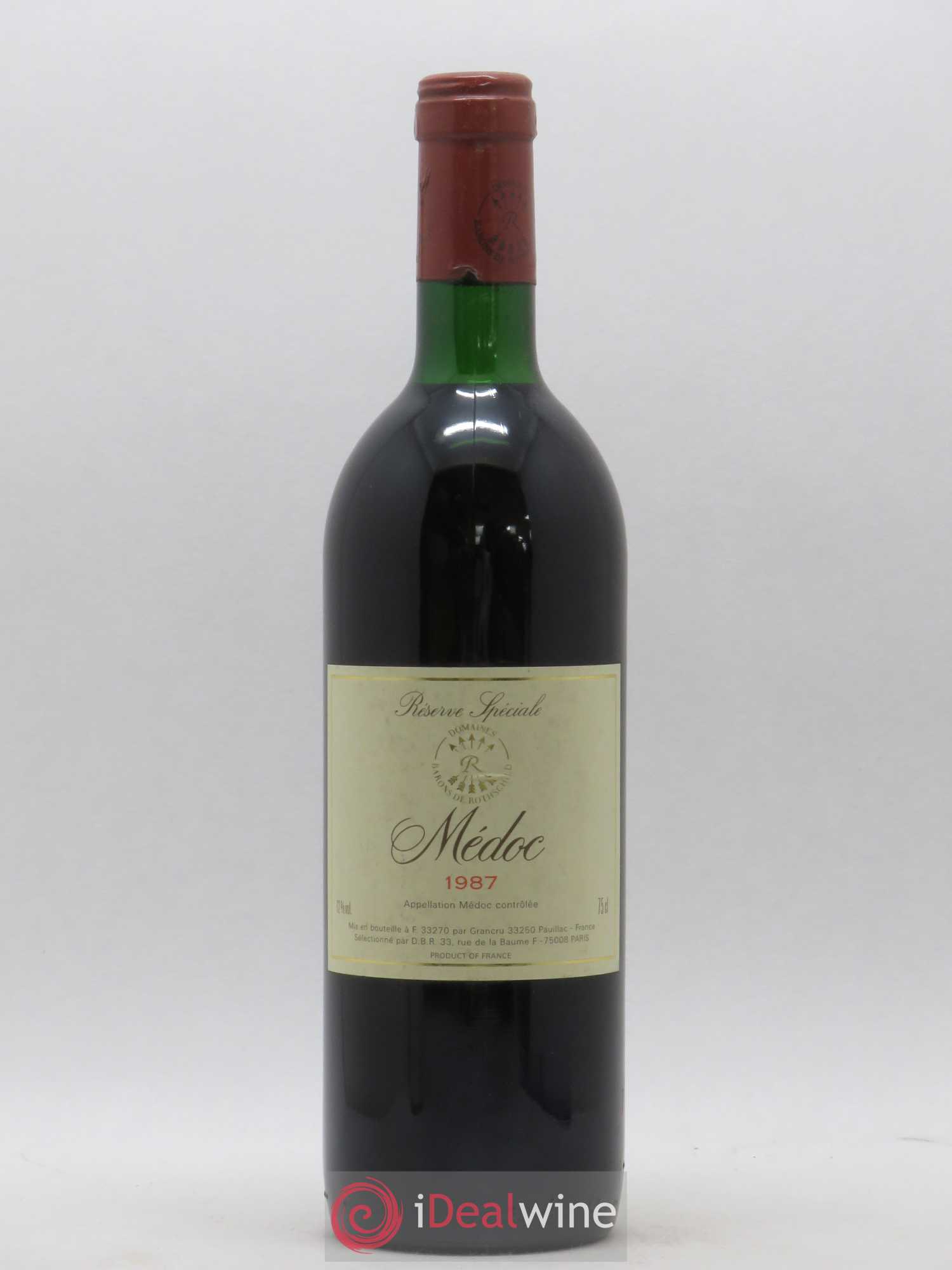 Bordeaux Médoc Réserve Spéciale Domaine Barons de Rothschild 1987 - Posten von 1 Flasche - 0