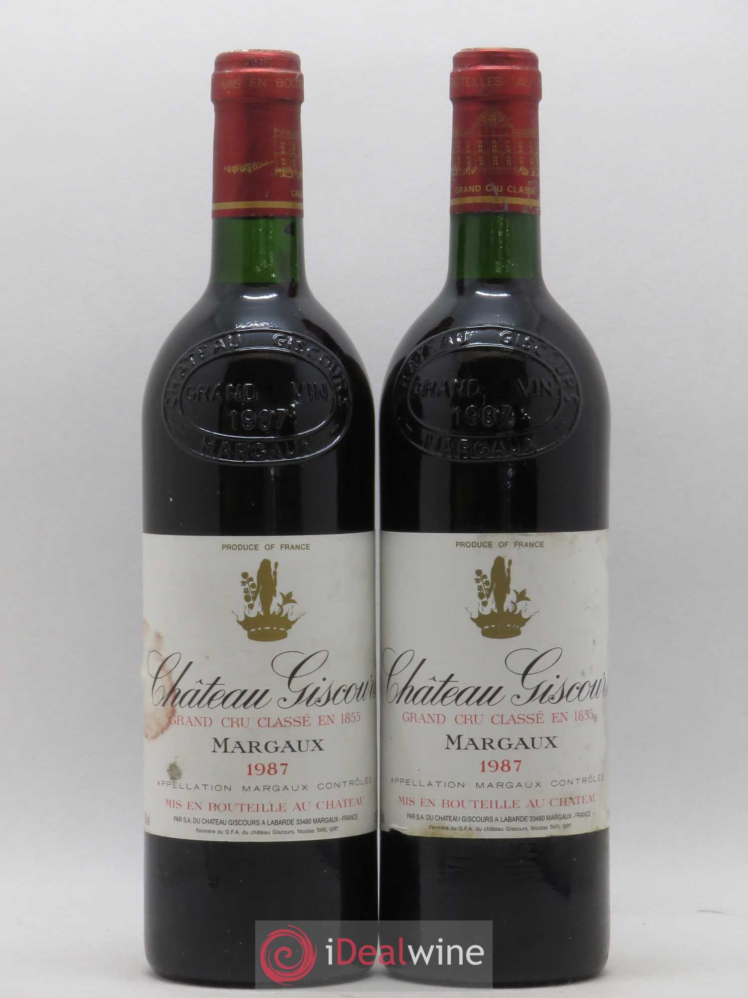 Château Giscours 3ème Grand Cru Classé 1987 - Lot de 2 bouteilles - 0