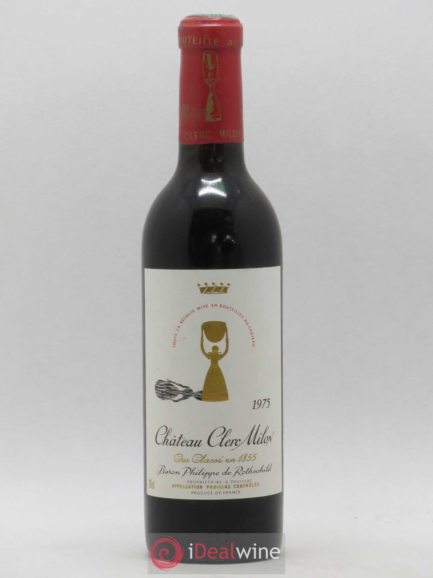 Château Clerc Milon 5ème Grand Cru Classé 1975 - Lot de 1 demi bouteille - 0