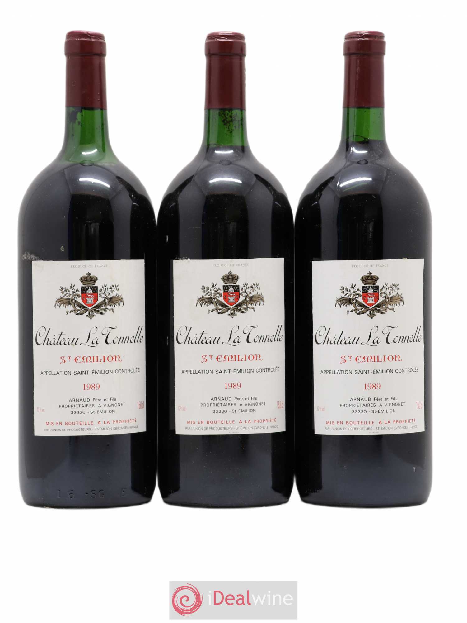 Saint-Émilion Château La Tonnelle 1989 - Posten von 3 Magnum - 0