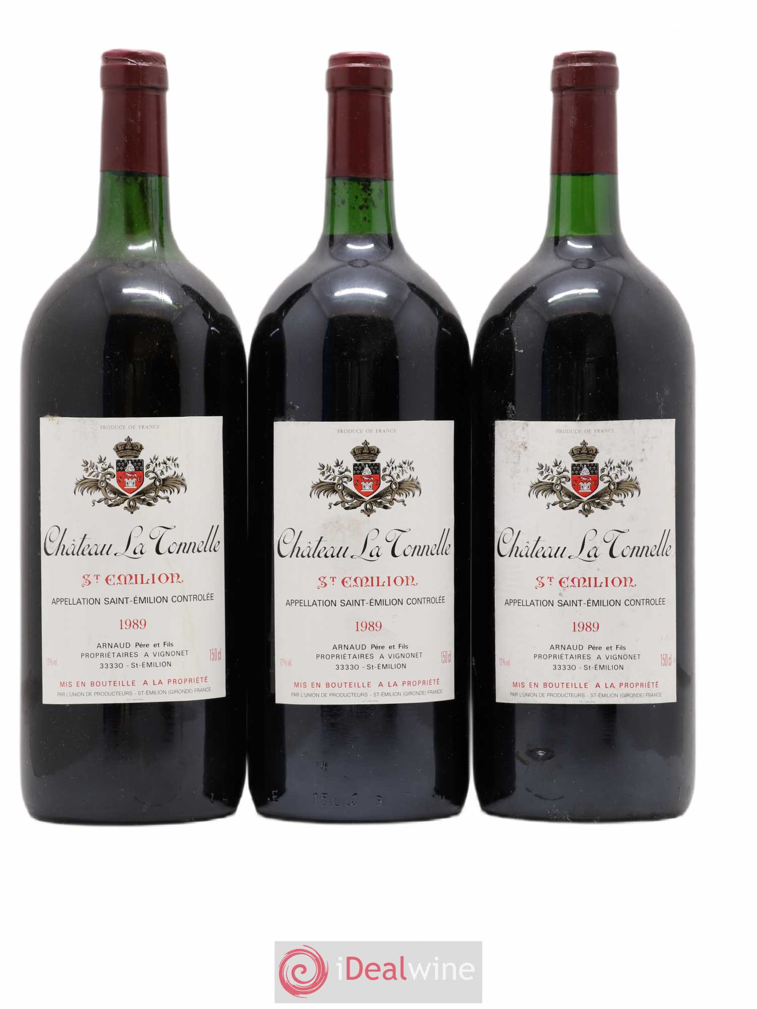 Saint-Émilion Château La Tonnelle 1989 - Posten von 3 Magnum - 0