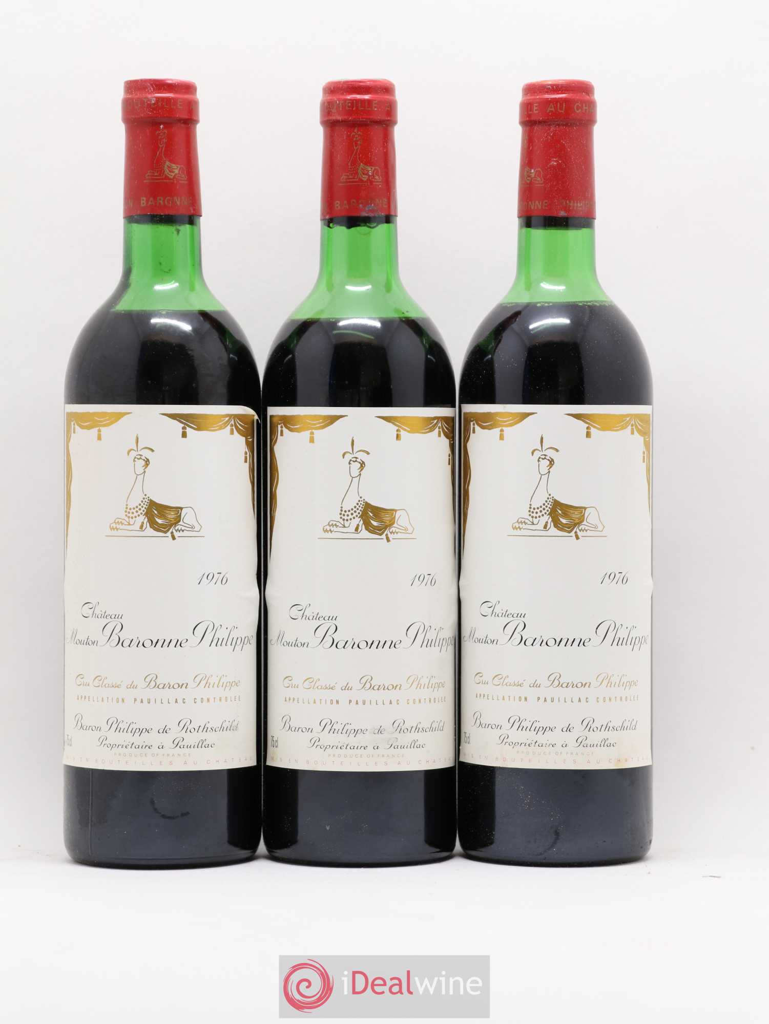 Château d' Armailhac - Mouton Baron(ne) Philippe 5ème Grand Cru Classé 1976 - Lot de 12 bouteilles - 4