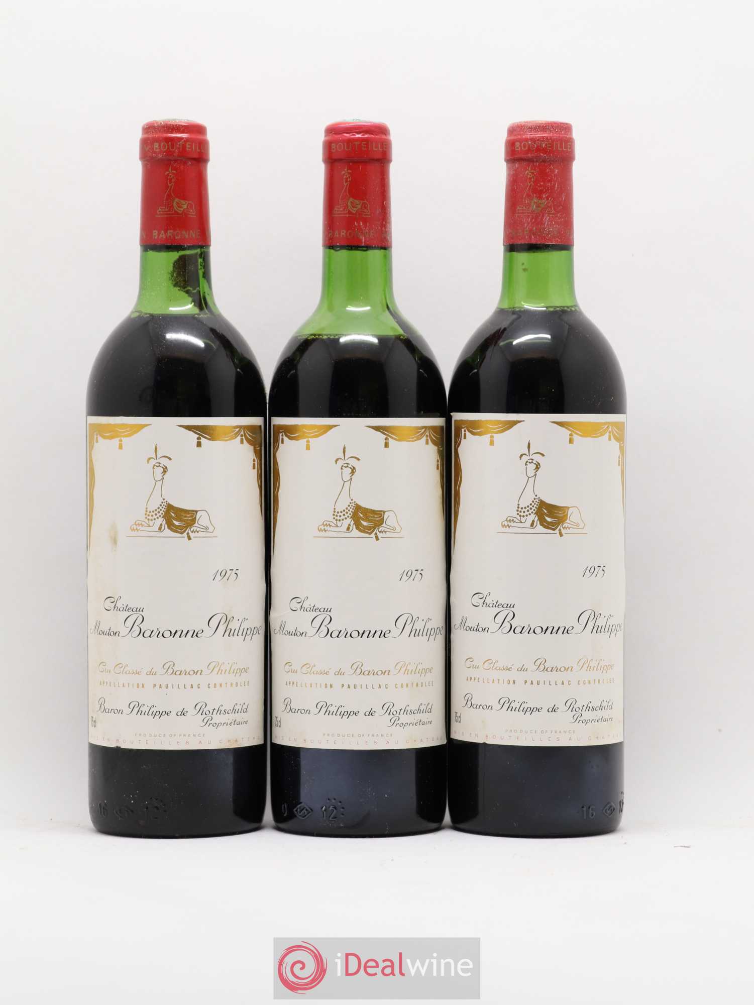 Château d' Armailhac - Mouton Baron(ne) Philippe 5ème Grand Cru Classé 1975 - Lot de 6 bouteilles - 1