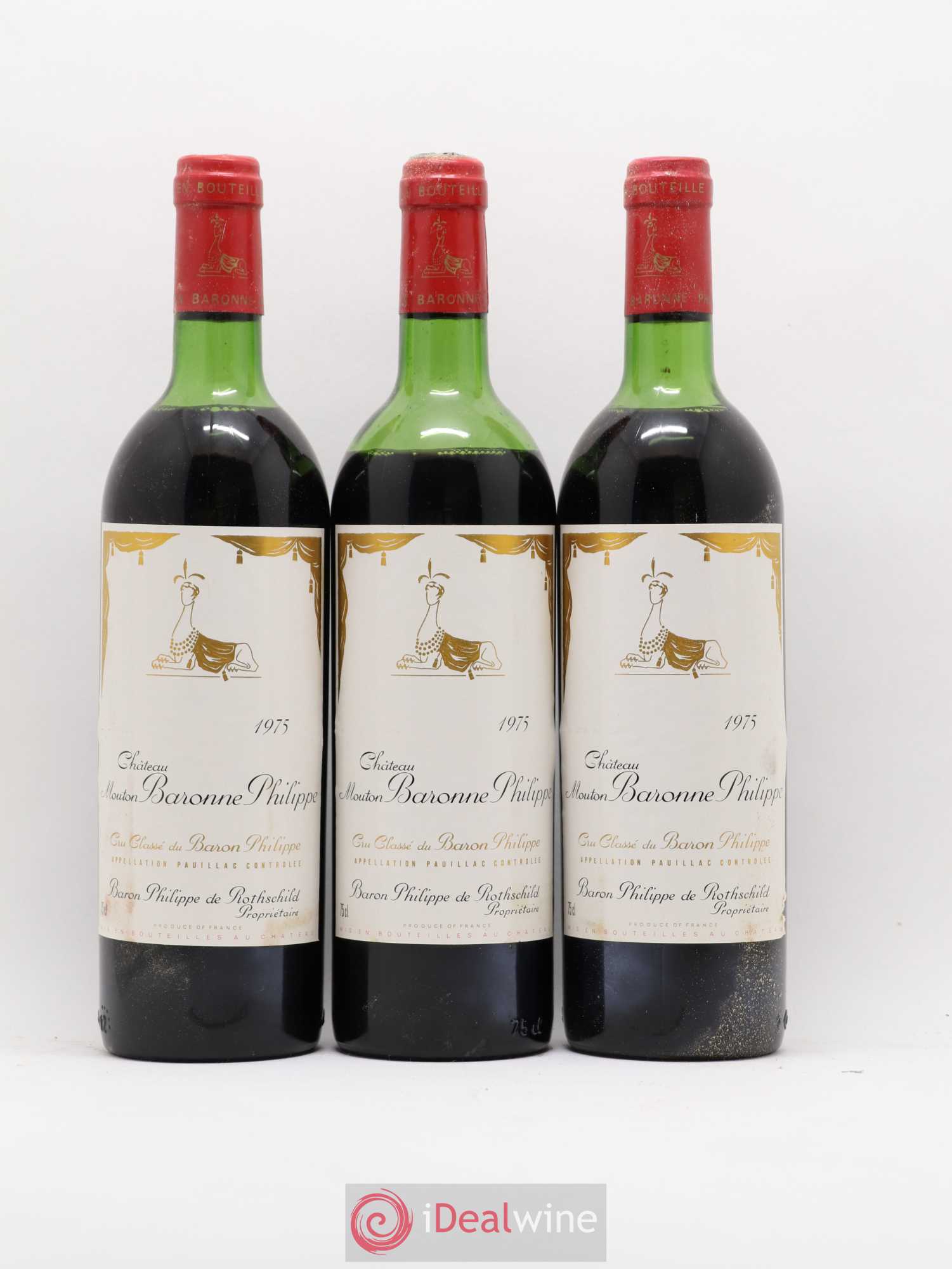 Château d' Armailhac - Mouton Baron(ne) Philippe 5ème Grand Cru Classé 1975 - Lot de 6 bouteilles - 2