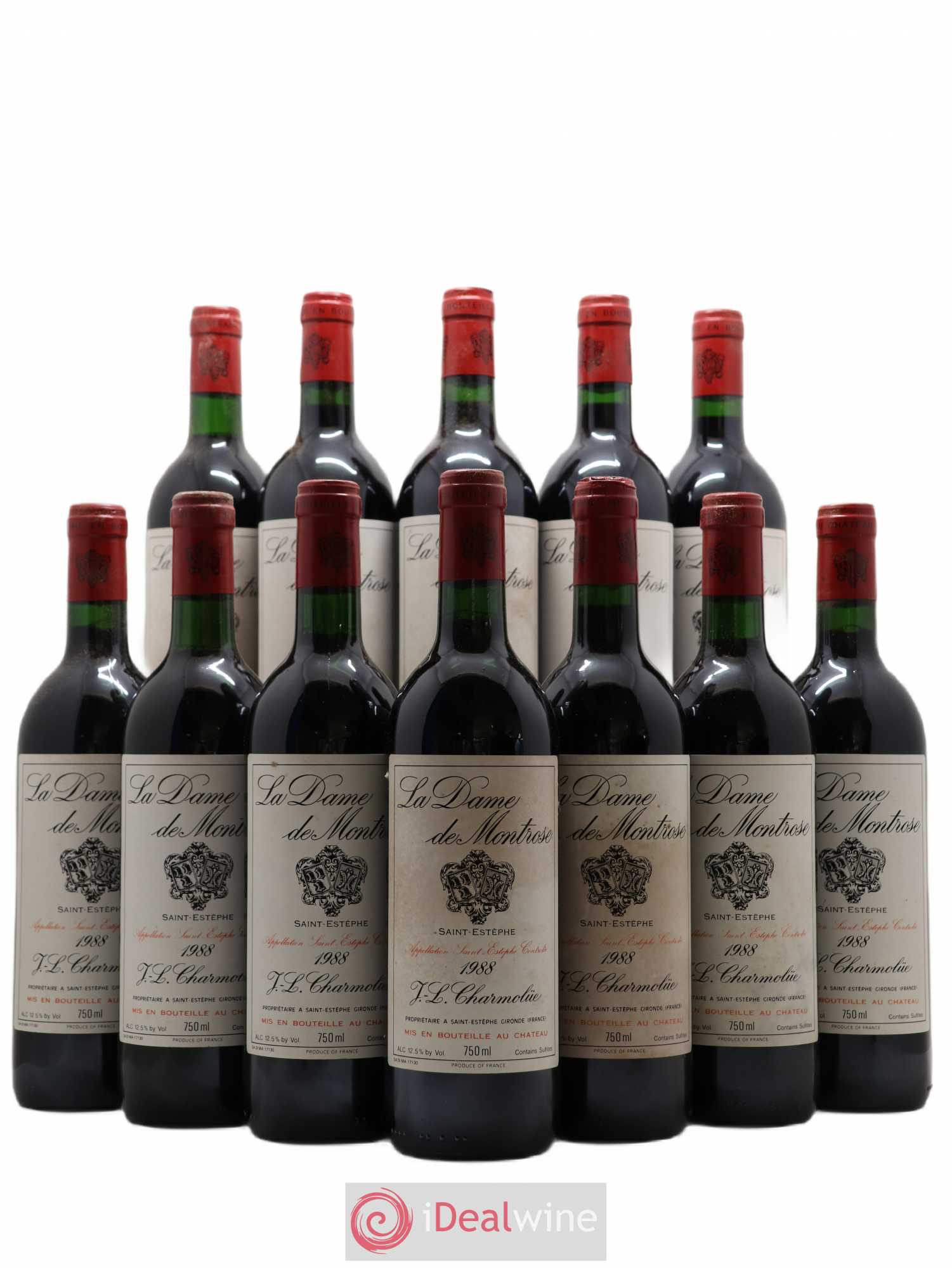 La Dame de Montrose Second Vin 1988 - Lot de 12 bouteilles - 0