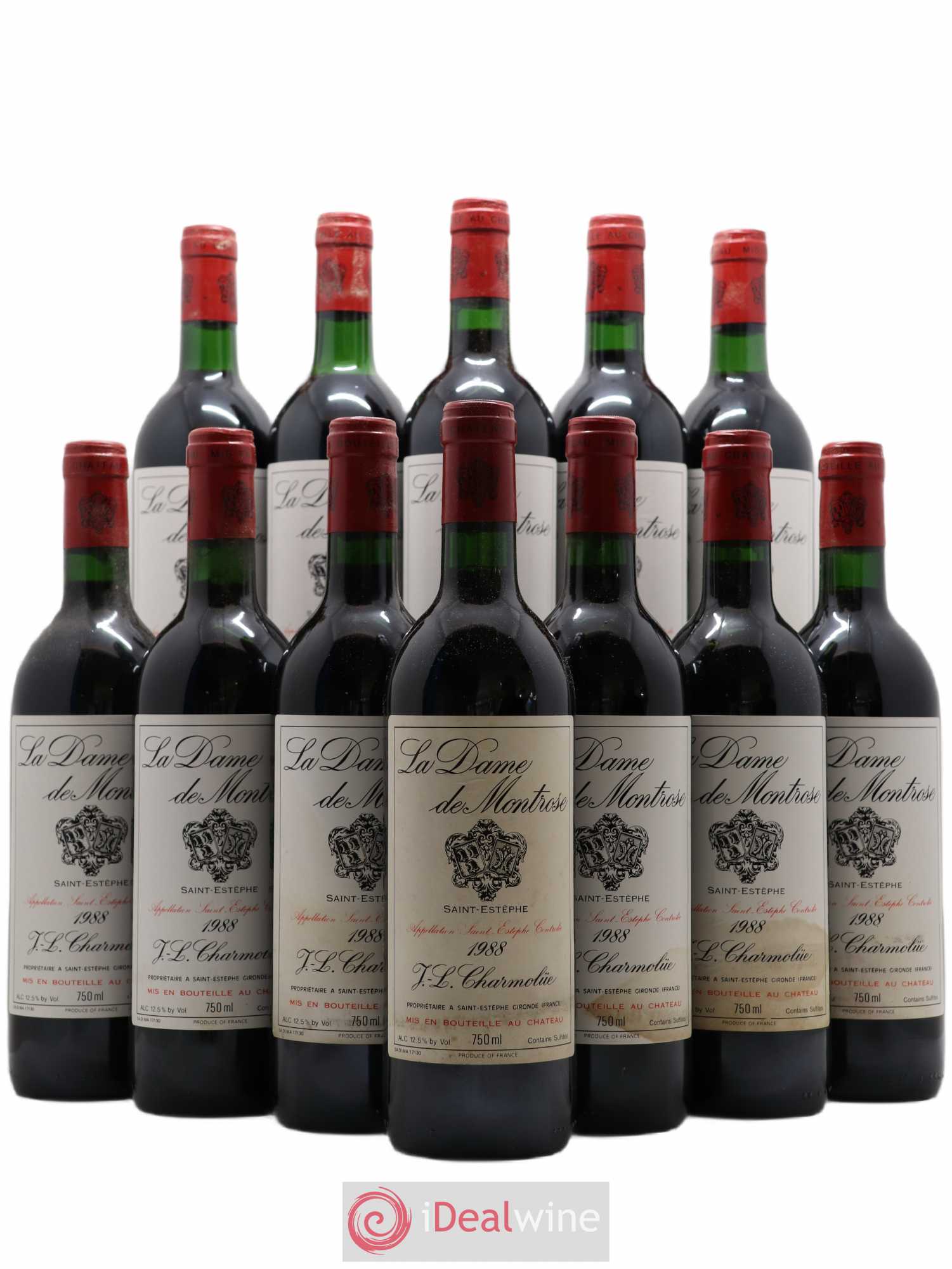 La Dame de Montrose Second Vin 1988 - Lot de 12 bouteilles - 0