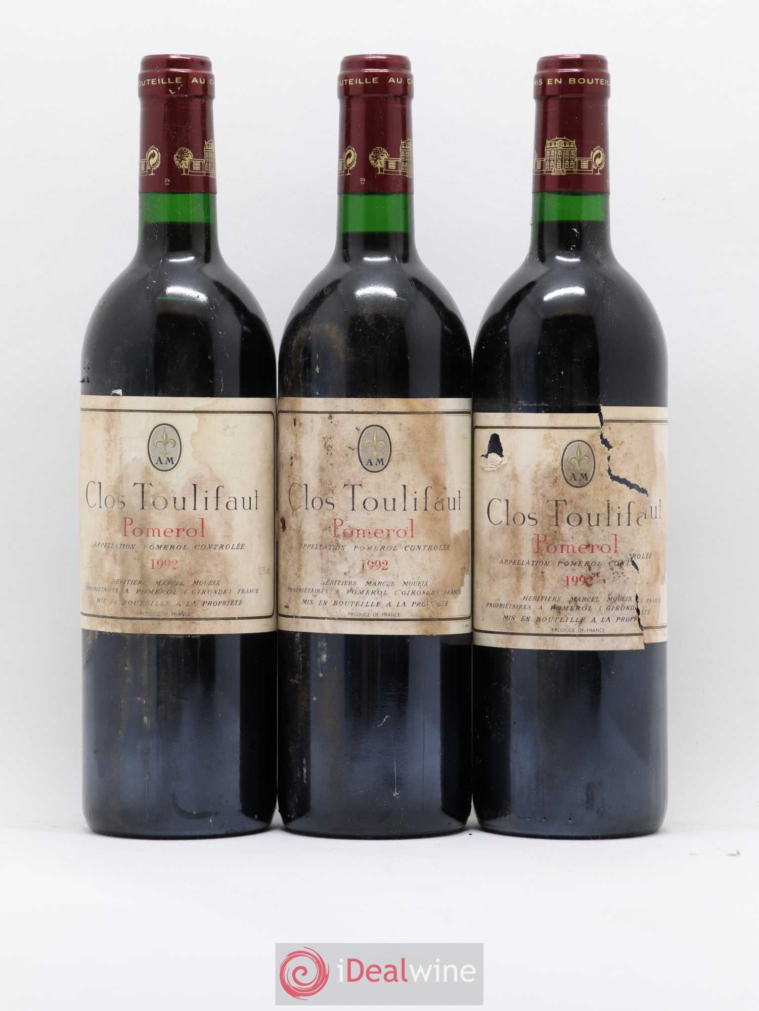 Pomerol Clos Toulifaut 1992 - Posten von 12 Flaschen - 1