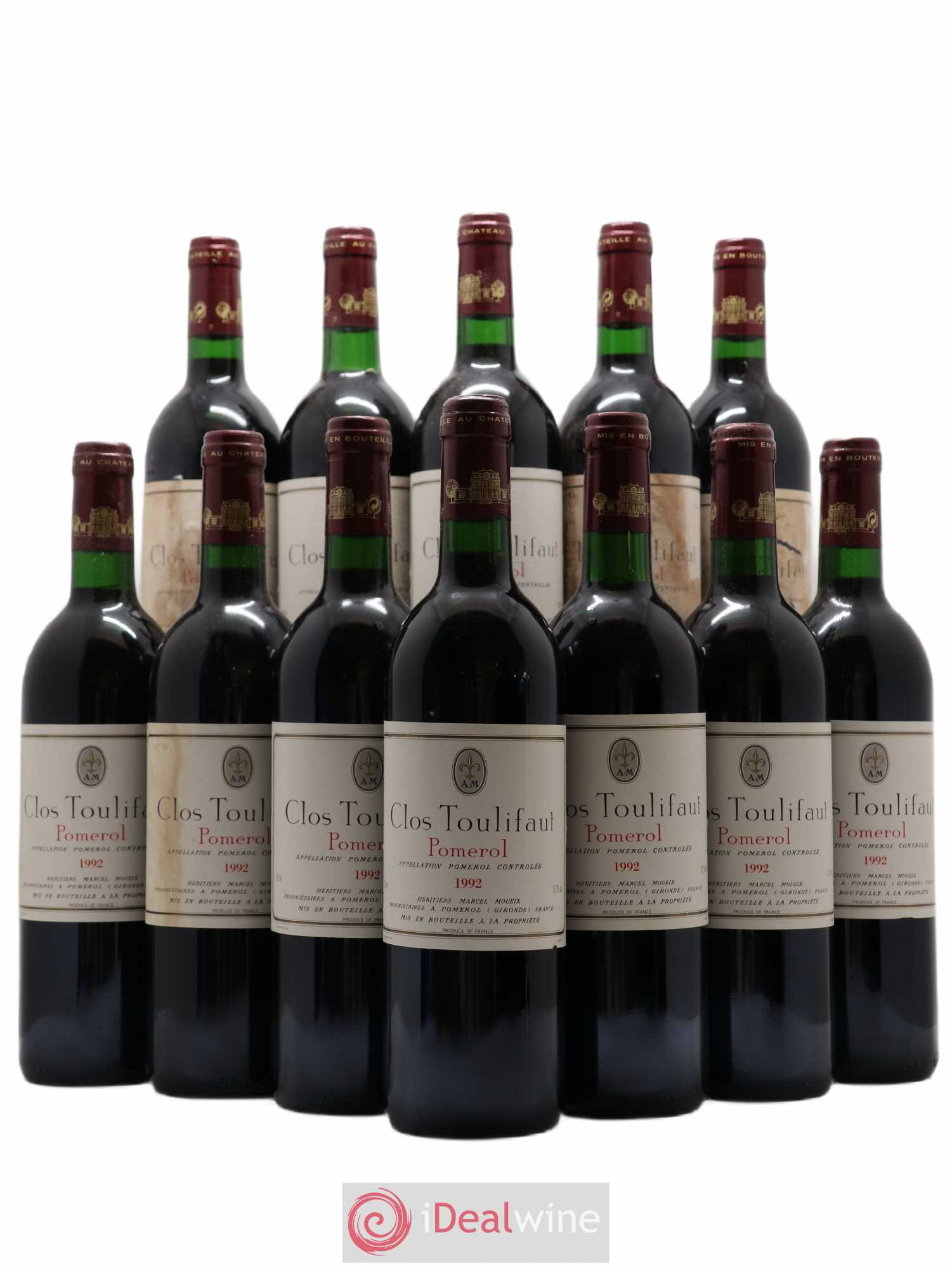 Pomerol Clos Toulifaut 1992 - Posten von 12 Flaschen - 0