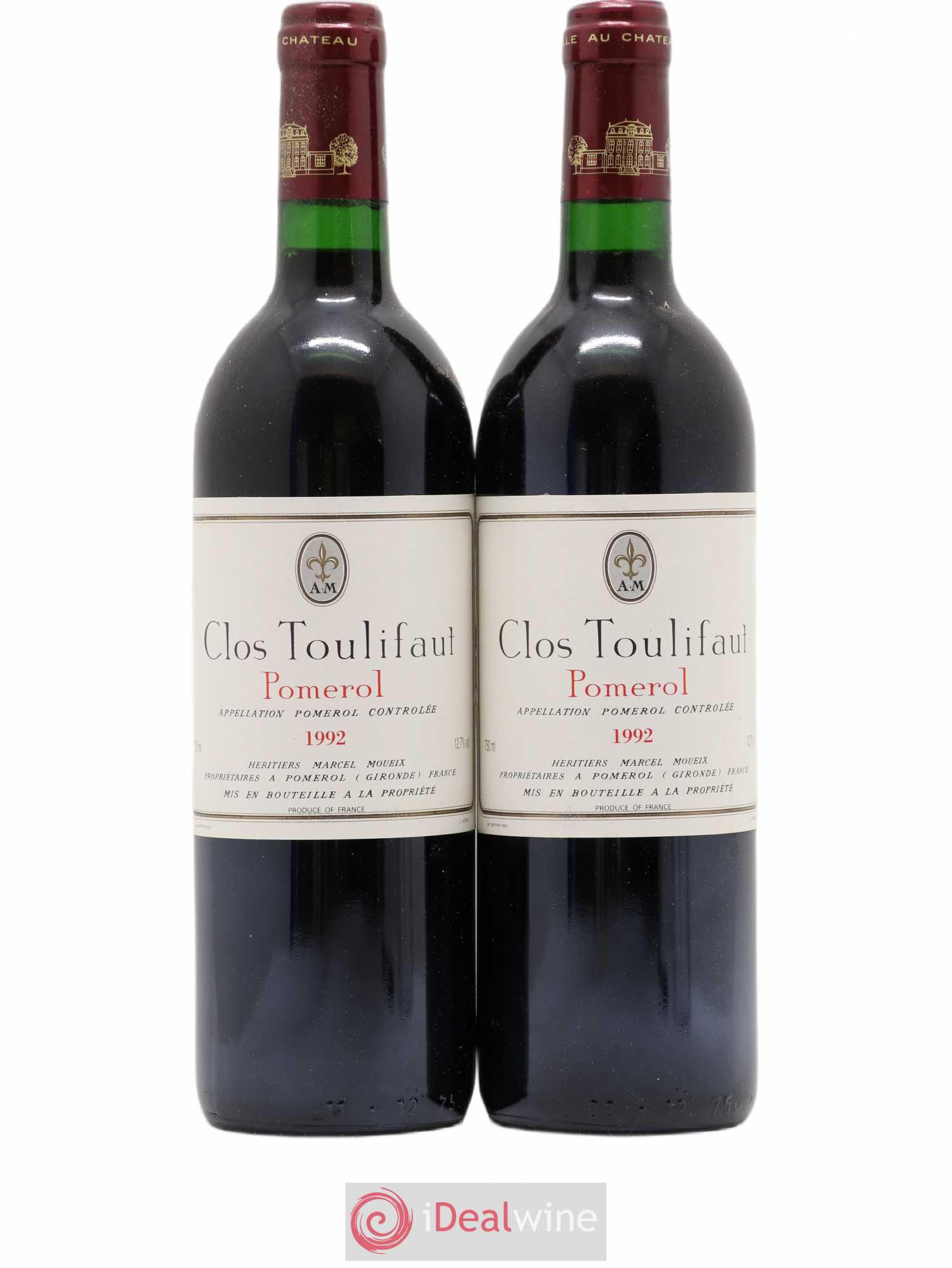 Pomerol Clos Toulifaut 1992 - Posten von 2 Flaschen - 0