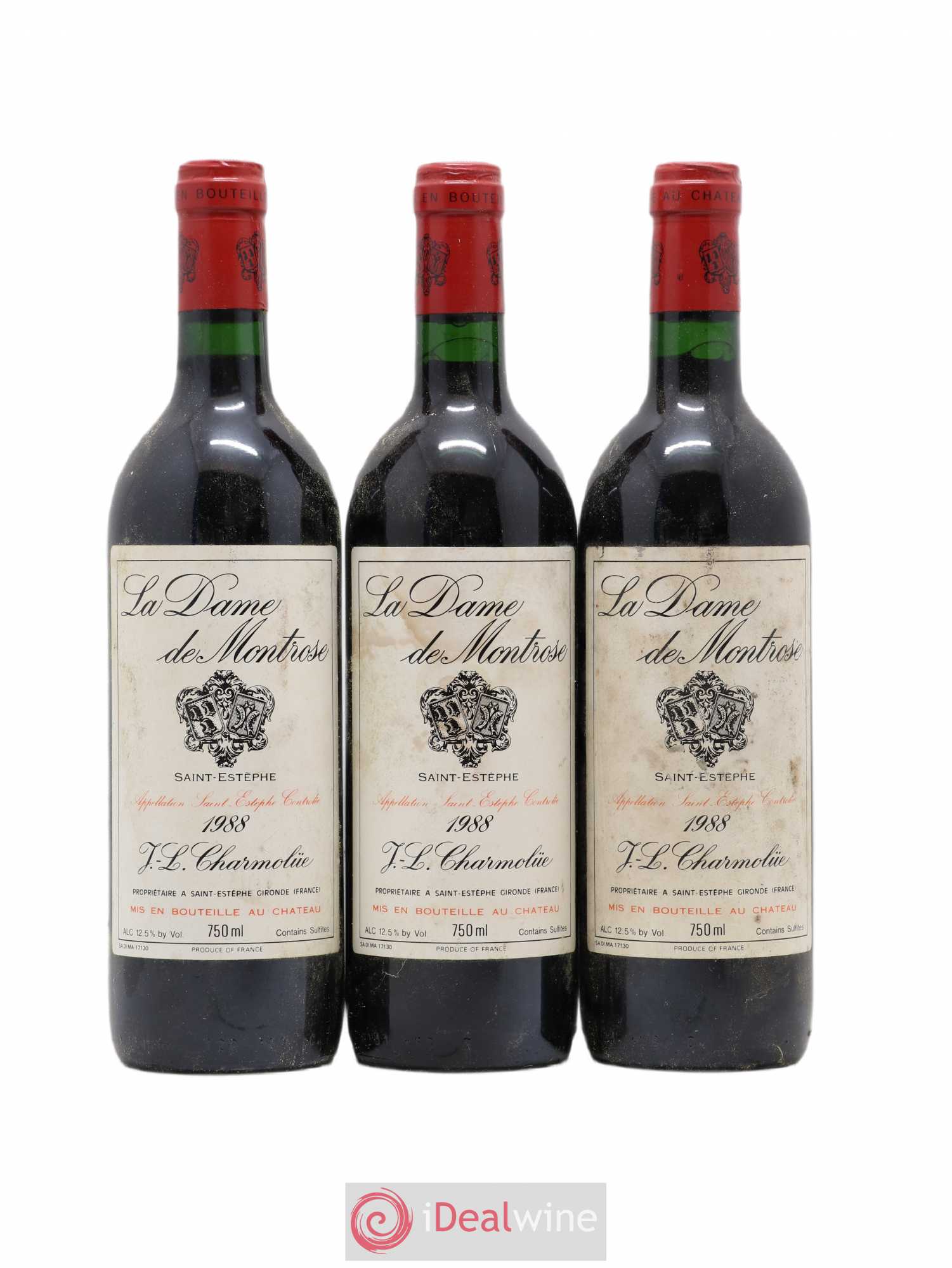 La Dame de Montrose Second Vin 1988 - Lot de 3 bouteilles - 0
