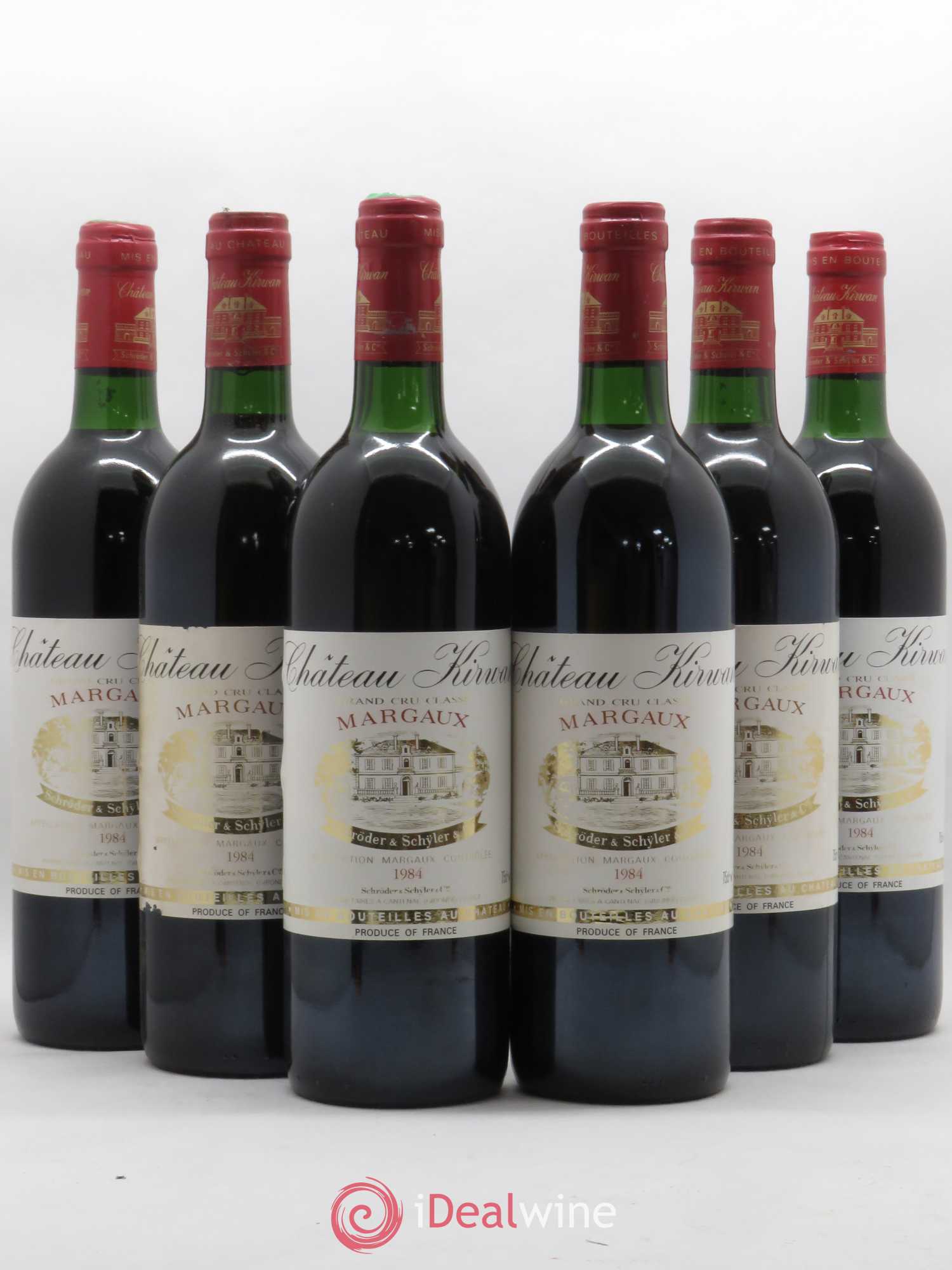 Château Kirwan 3ème Grand Cru Classé 1984 - Lot de 6 bouteilles - 0