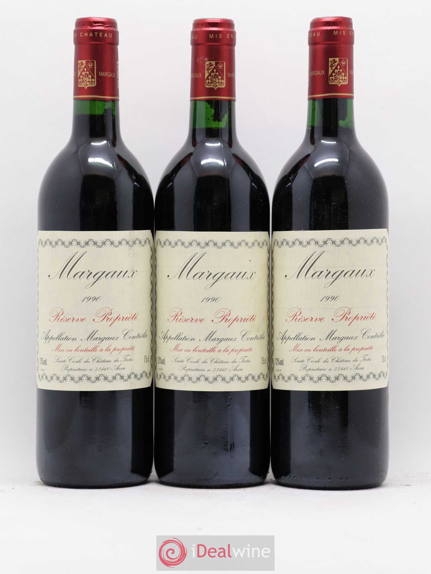Bordeaux Margaux Réserve Propriété Château du Tertre 1990 - Posten von 6 Flaschen - 1