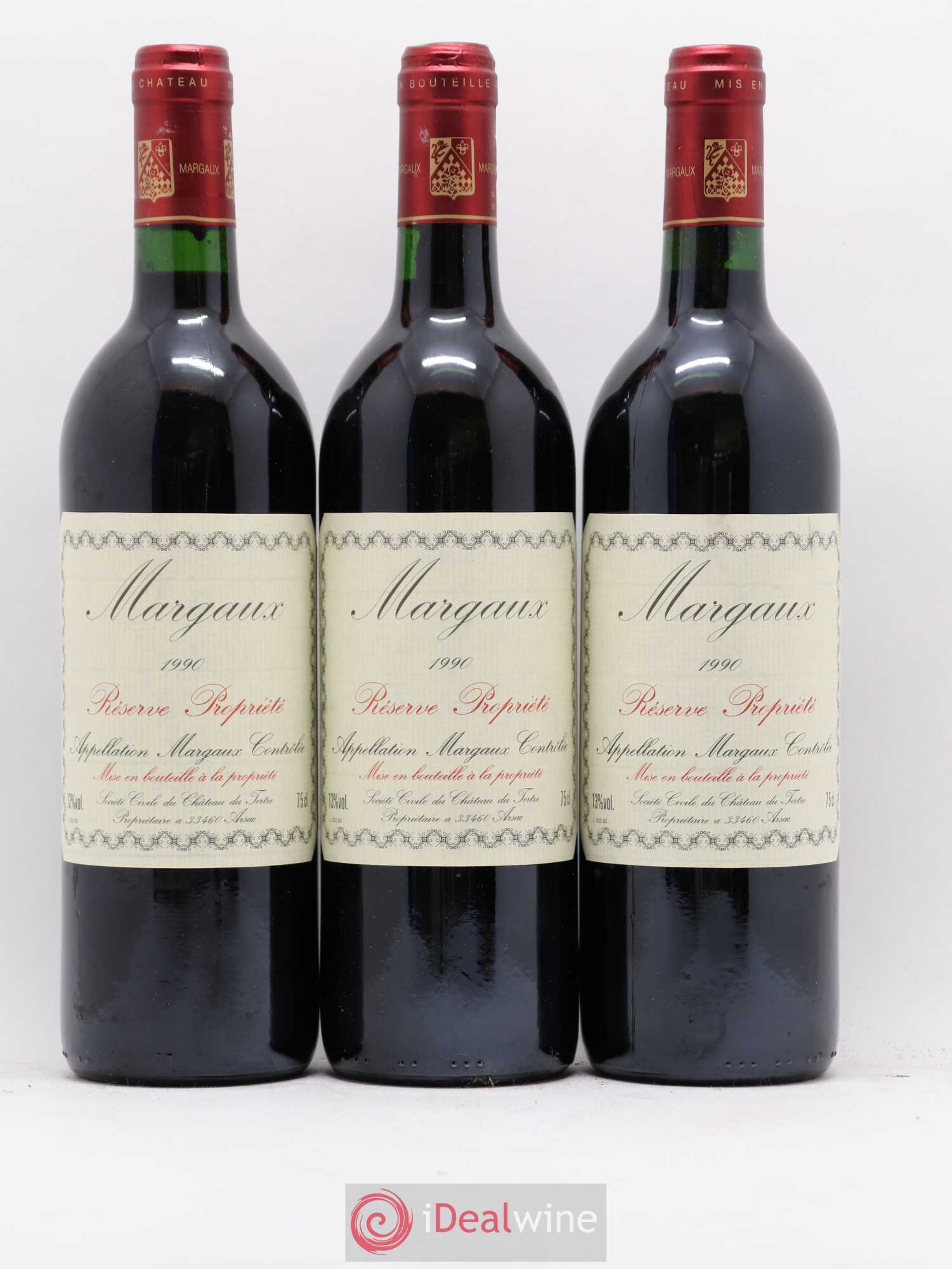 Bordeaux Margaux Réserve Propriété Château du Tertre 1990 - Posten von 6 Flaschen - 2