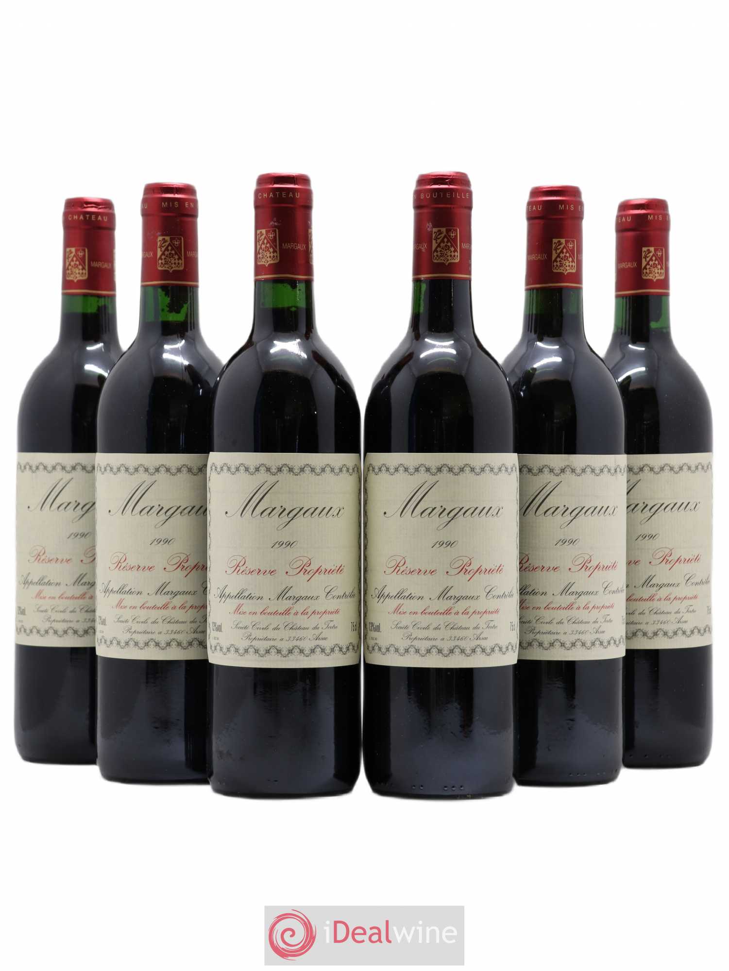 Bordeaux Margaux Réserve Propriété Château du Tertre 1990 - Posten von 6 Flaschen - 0