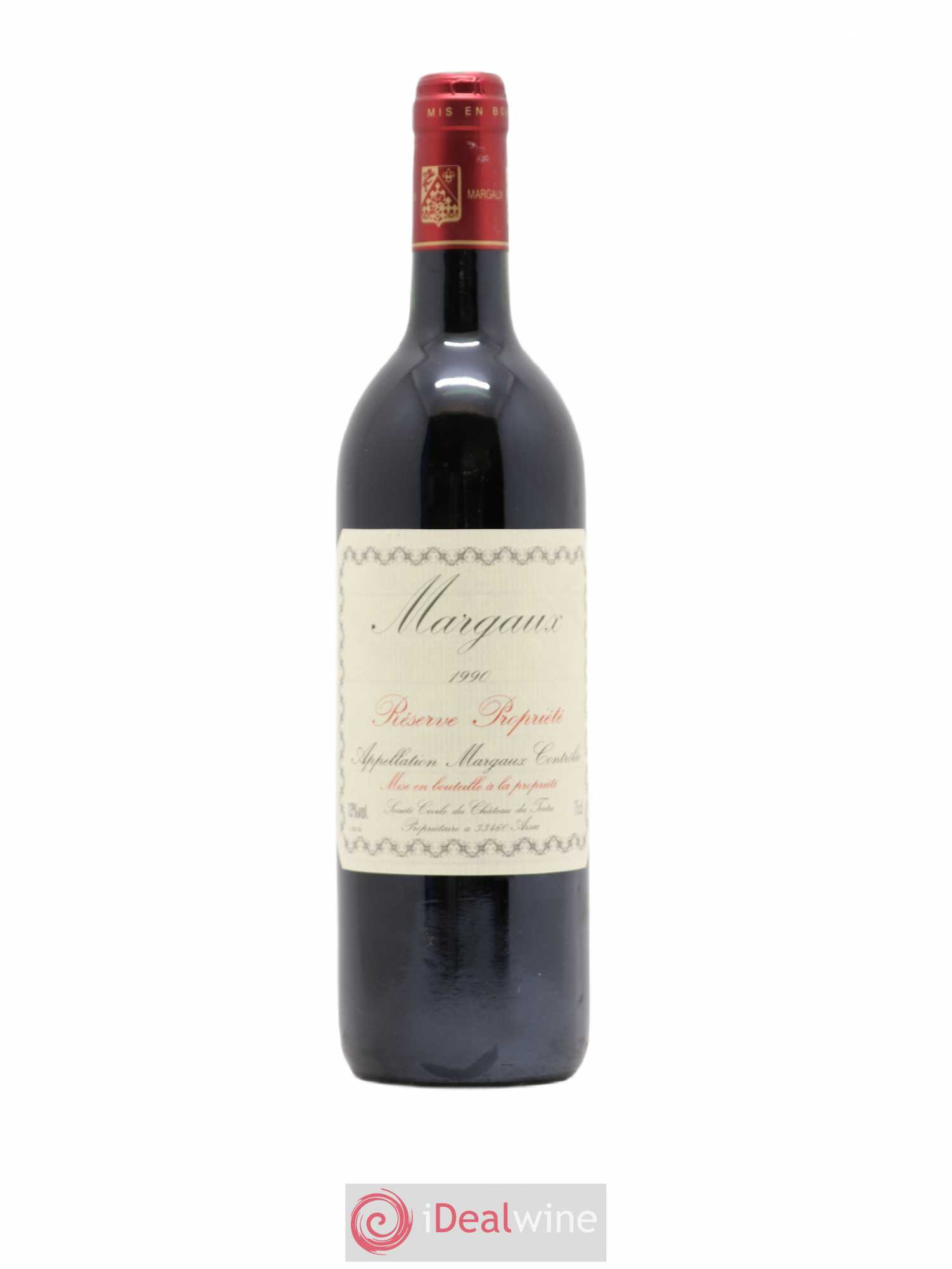 Bordeaux Margaux Réserve Propriété Château du Tertre 1990 - Posten von 1 Flasche - 0