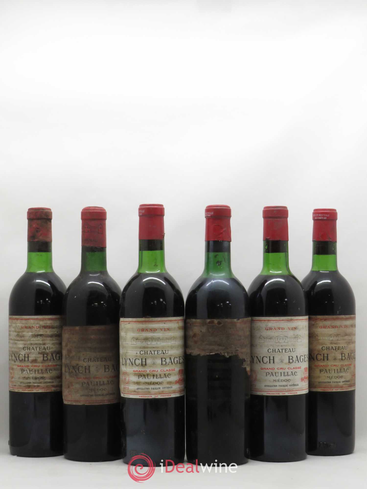 Château Lynch Bages 5ème Grand Cru Classé 1973 - Lot de 6 bouteilles - 0