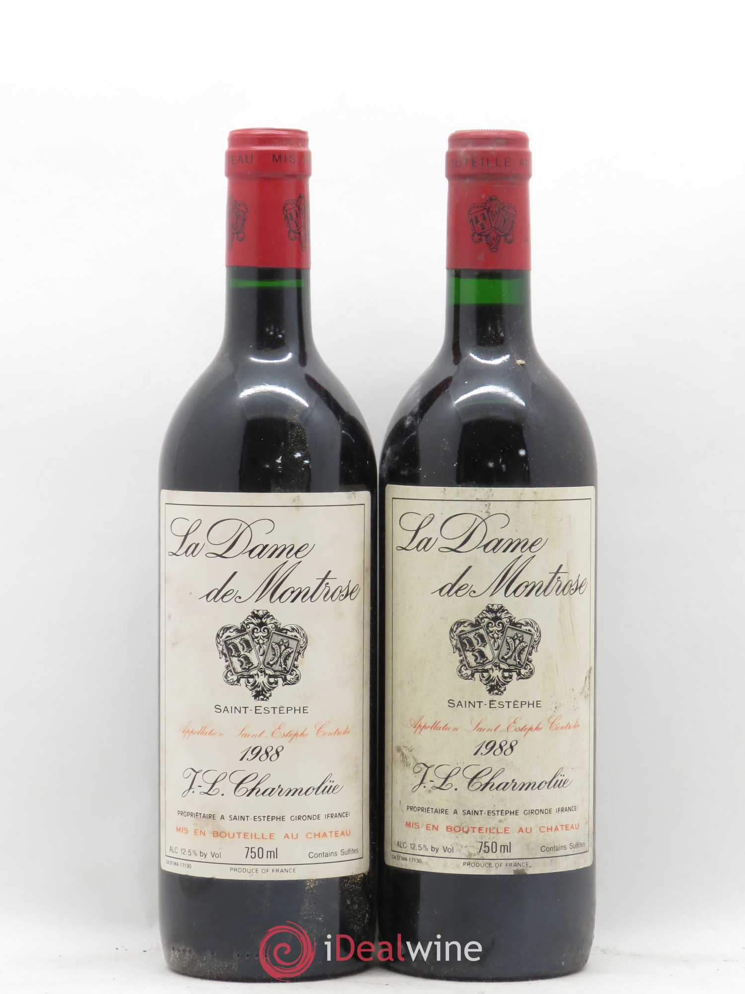 La Dame de Montrose Second Vin 1988 - Lot de 2 bouteilles - 0