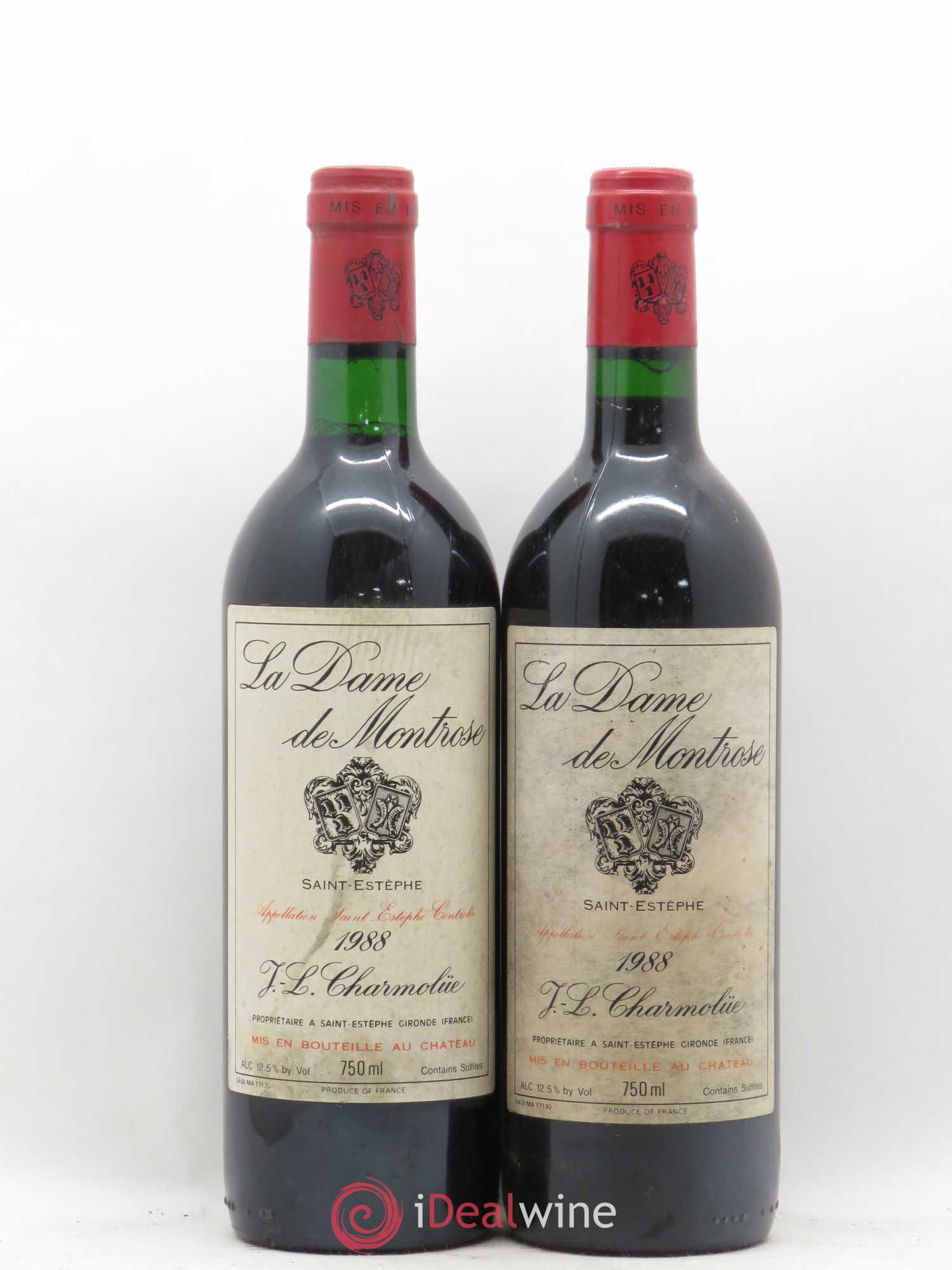 La Dame de Montrose Second Vin 1988 - Lot de 2 bouteilles - 0