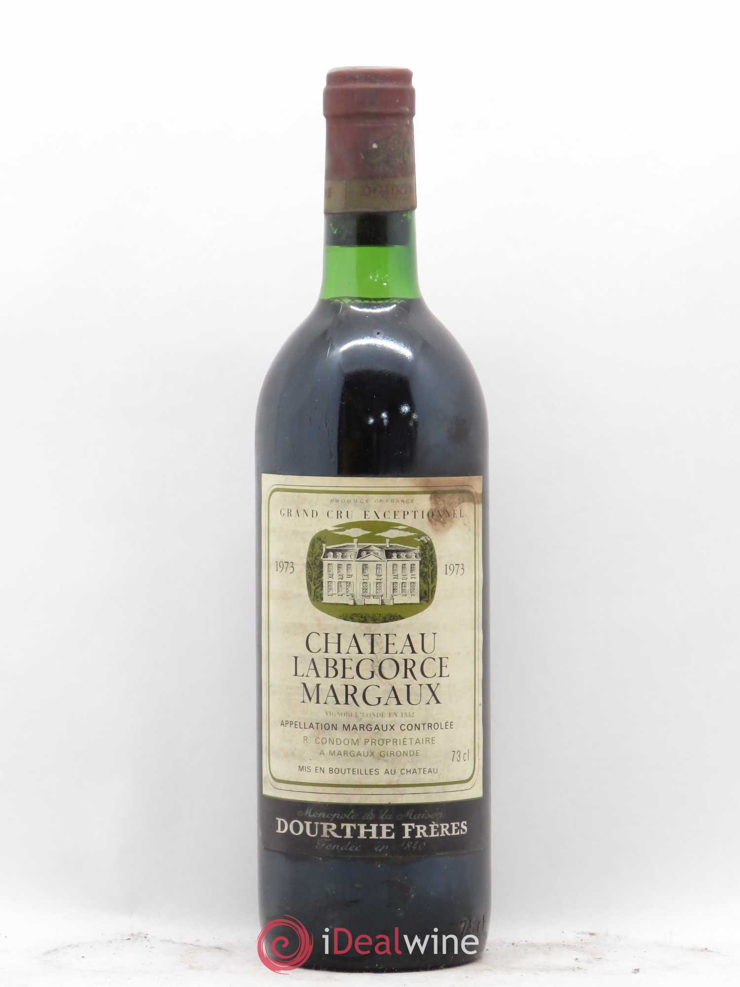 Château Labegorce Cru Bourgeois Dourthe Frères 1973 - Posten von 1 Flasche - 0