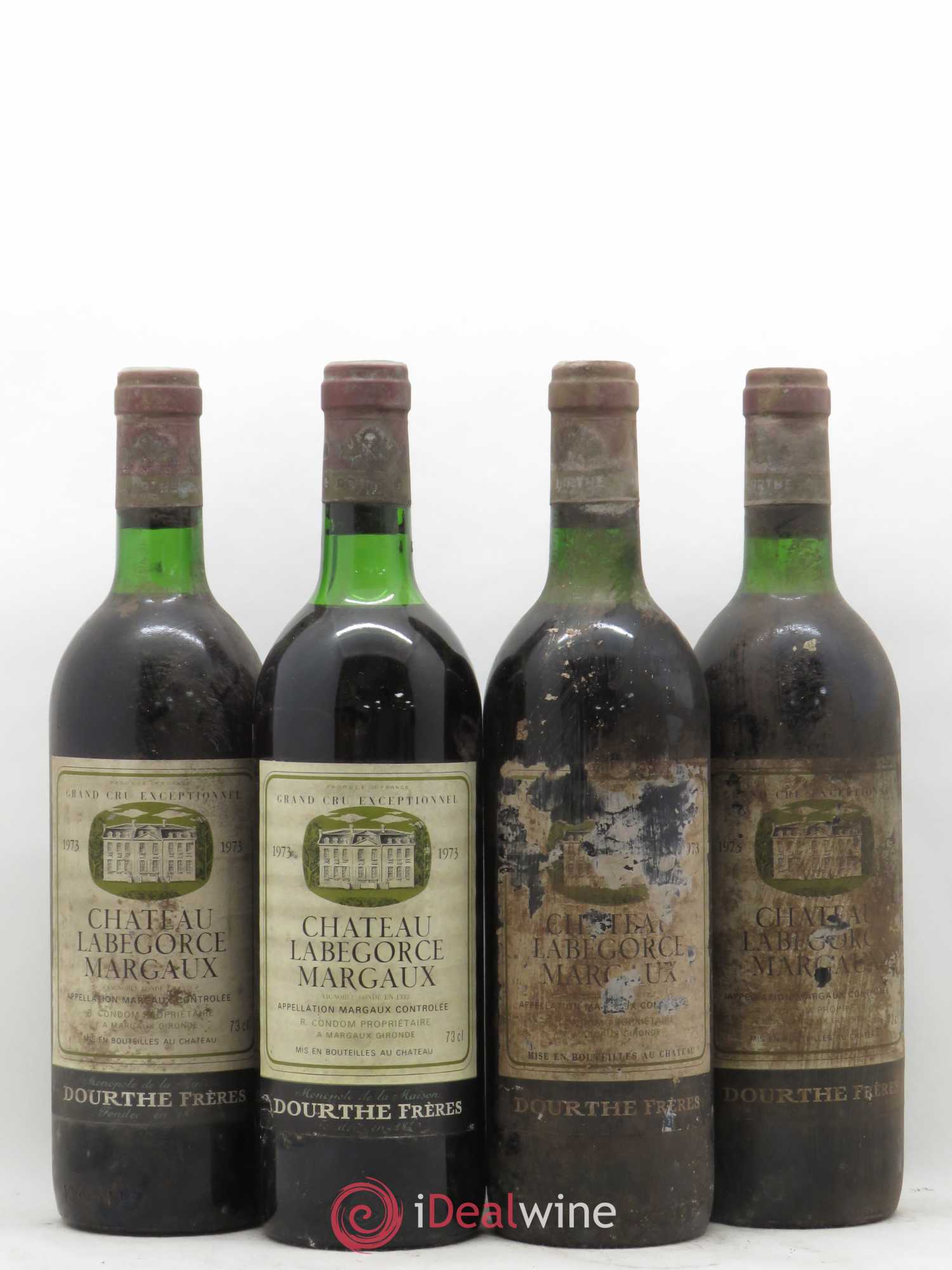 Château Labegorce Cru Bourgeois 1973 - Lot de 4 bouteilles - 0