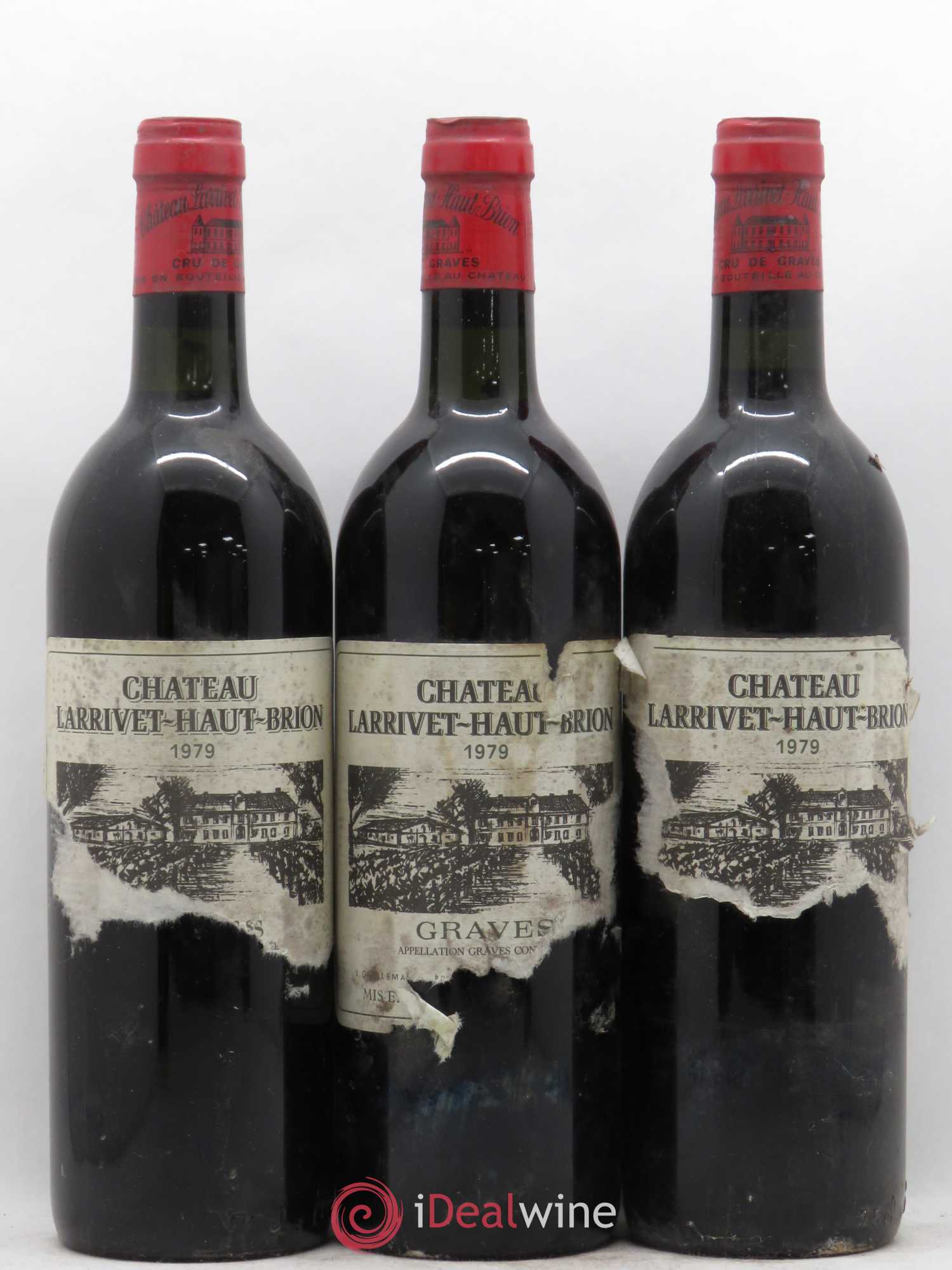 Château Larrivet Haut-Brion 1979 - Lot de 3 bouteilles - 0