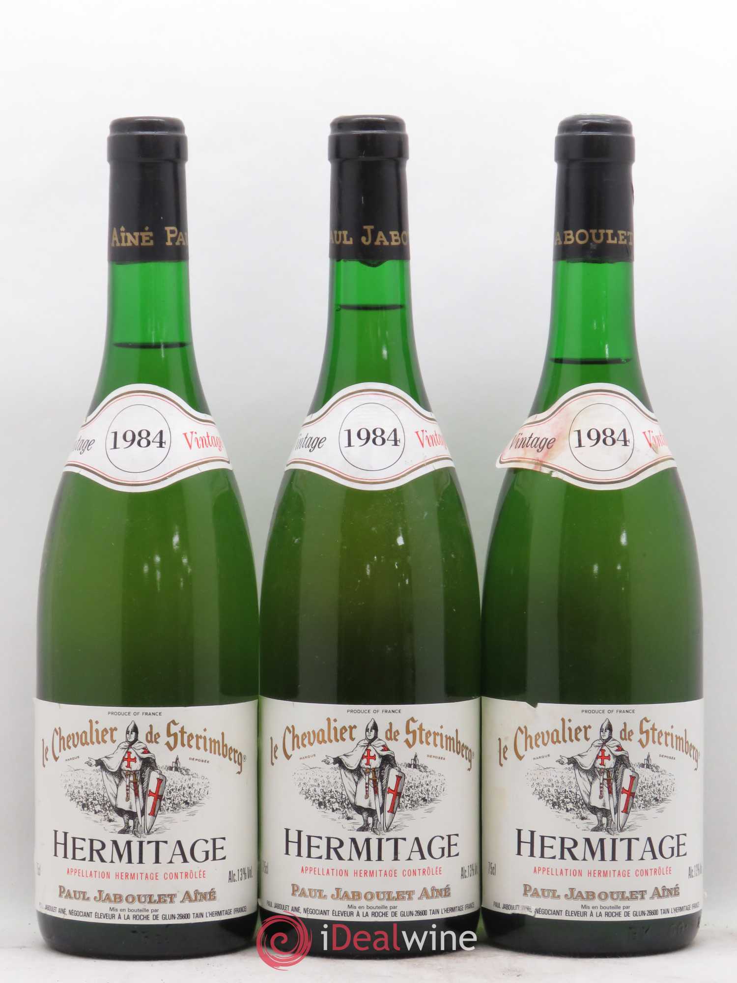 Hermitage Chevalier de Sterimberg Paul Jaboulet Ainé 1984 - Lot de 3 bouteilles - 0