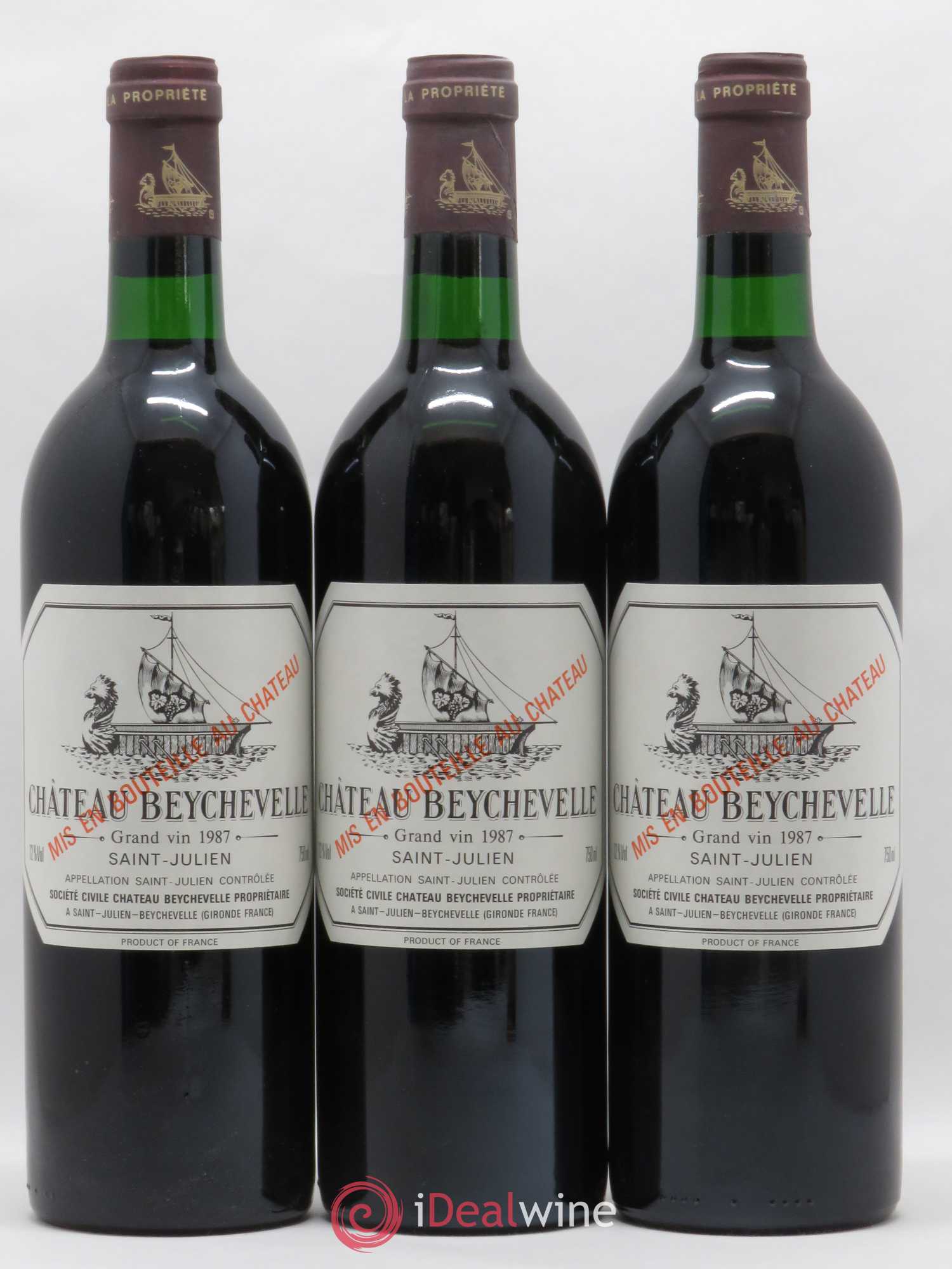 Château Beychevelle 4ème Grand Cru Classé 1987 - Lot de 12 bouteilles - 1