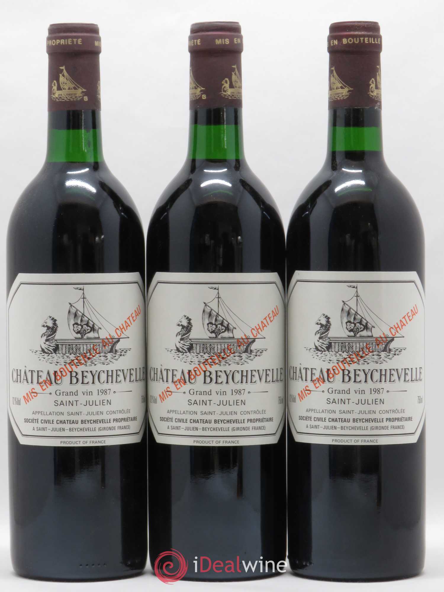 Château Beychevelle 4ème Grand Cru Classé 1987 - Lot de 12 bouteilles - 3