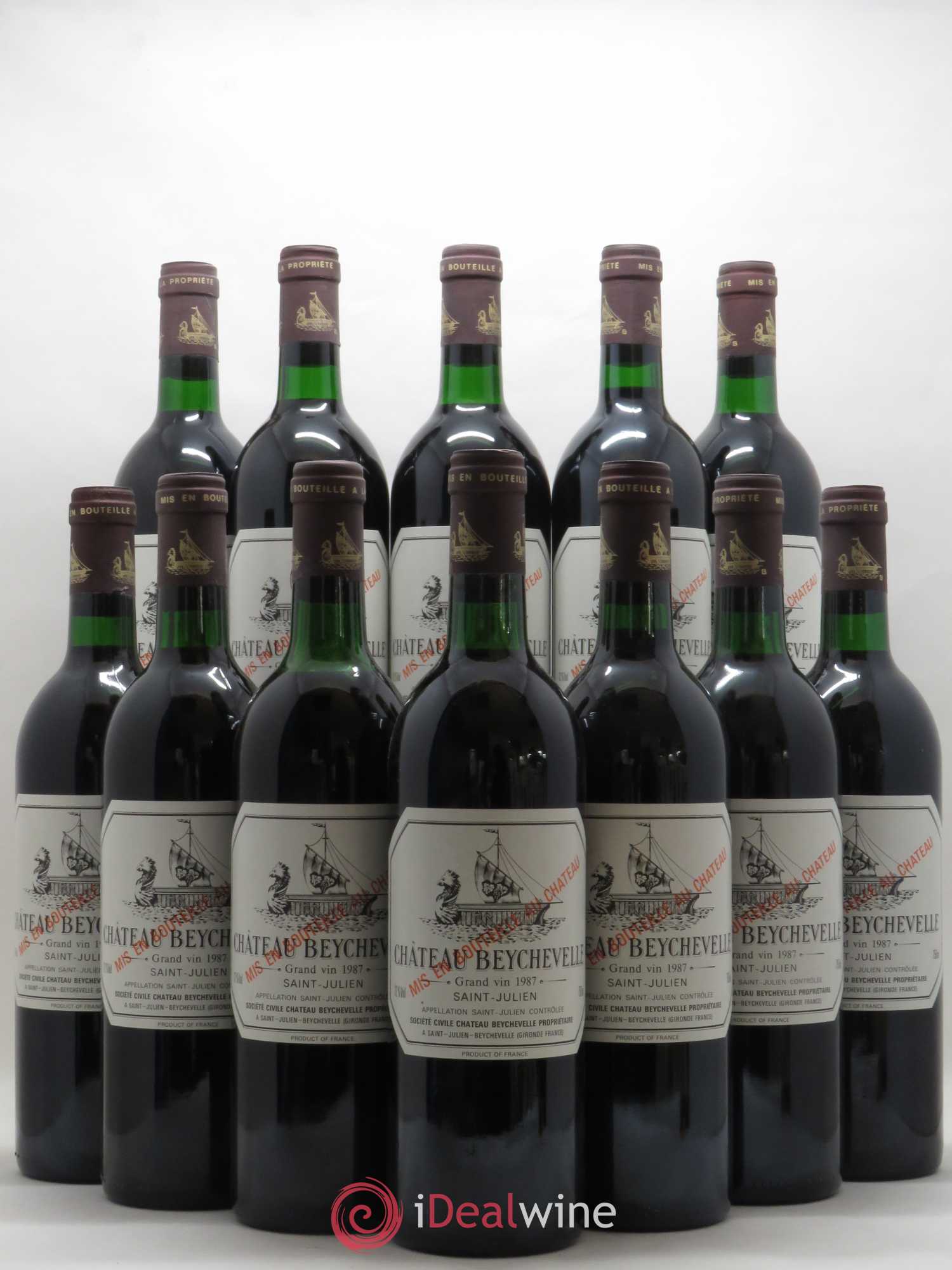 Château Beychevelle 4ème Grand Cru Classé 1987 - Lot de 12 bouteilles - 0
