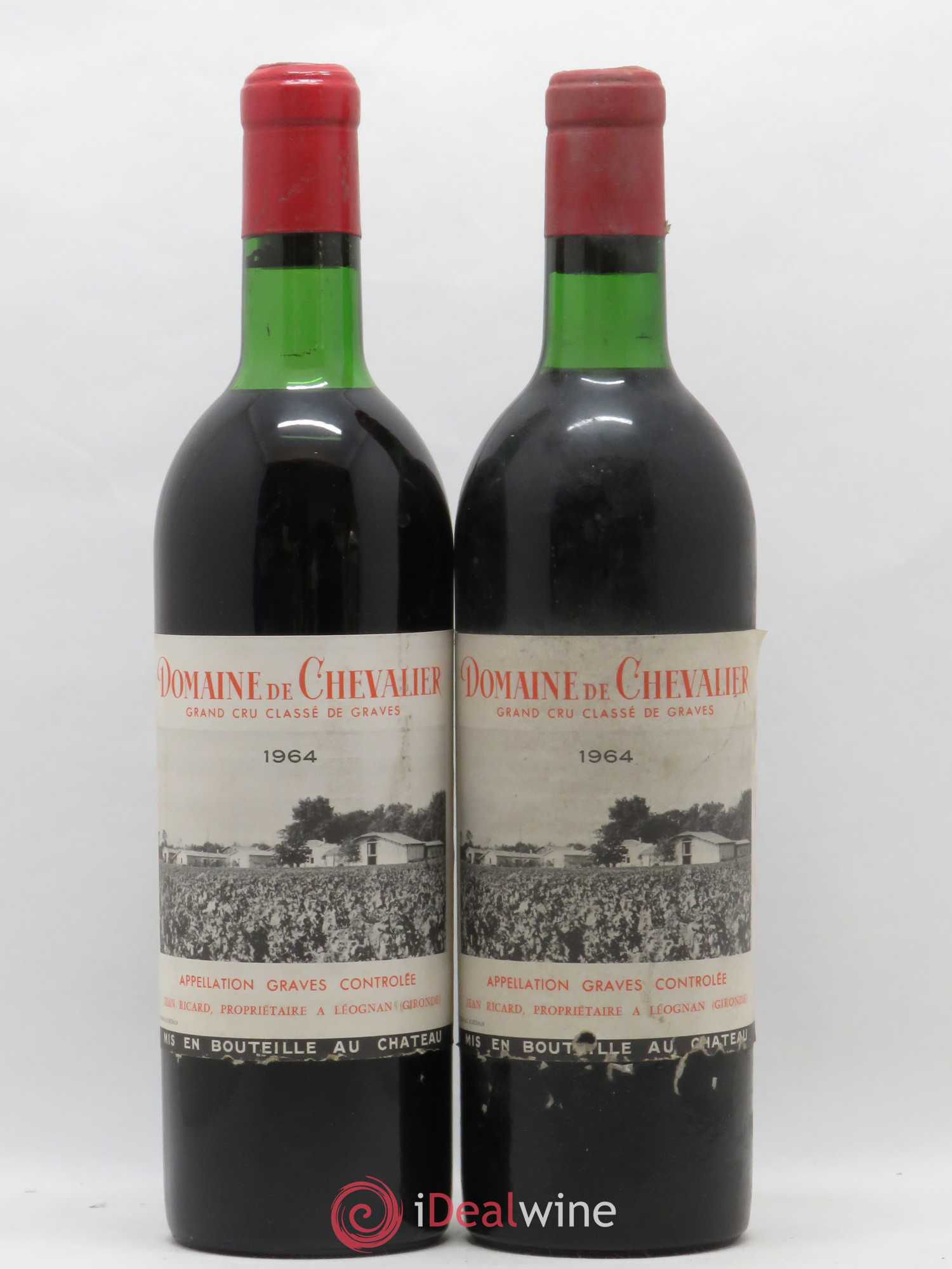 Domaine de Chevalier Cru Classé de Graves 1964 - Lot de 2 bouteilles - 0