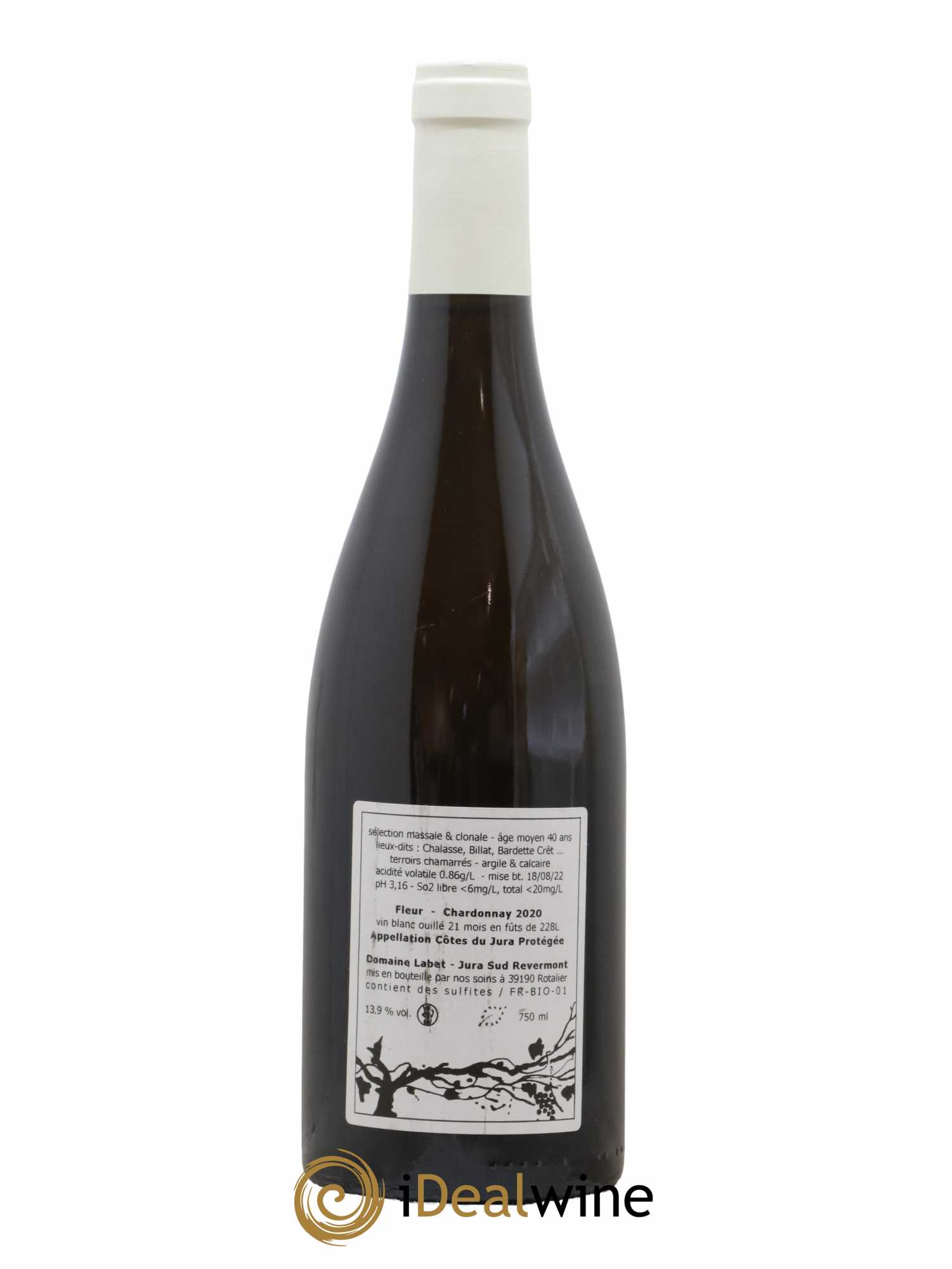 Côtes du Jura Chardonnay Fleur Romain - Julien  - Charline Labet 2020 - Lot de 1 bouteille - 1