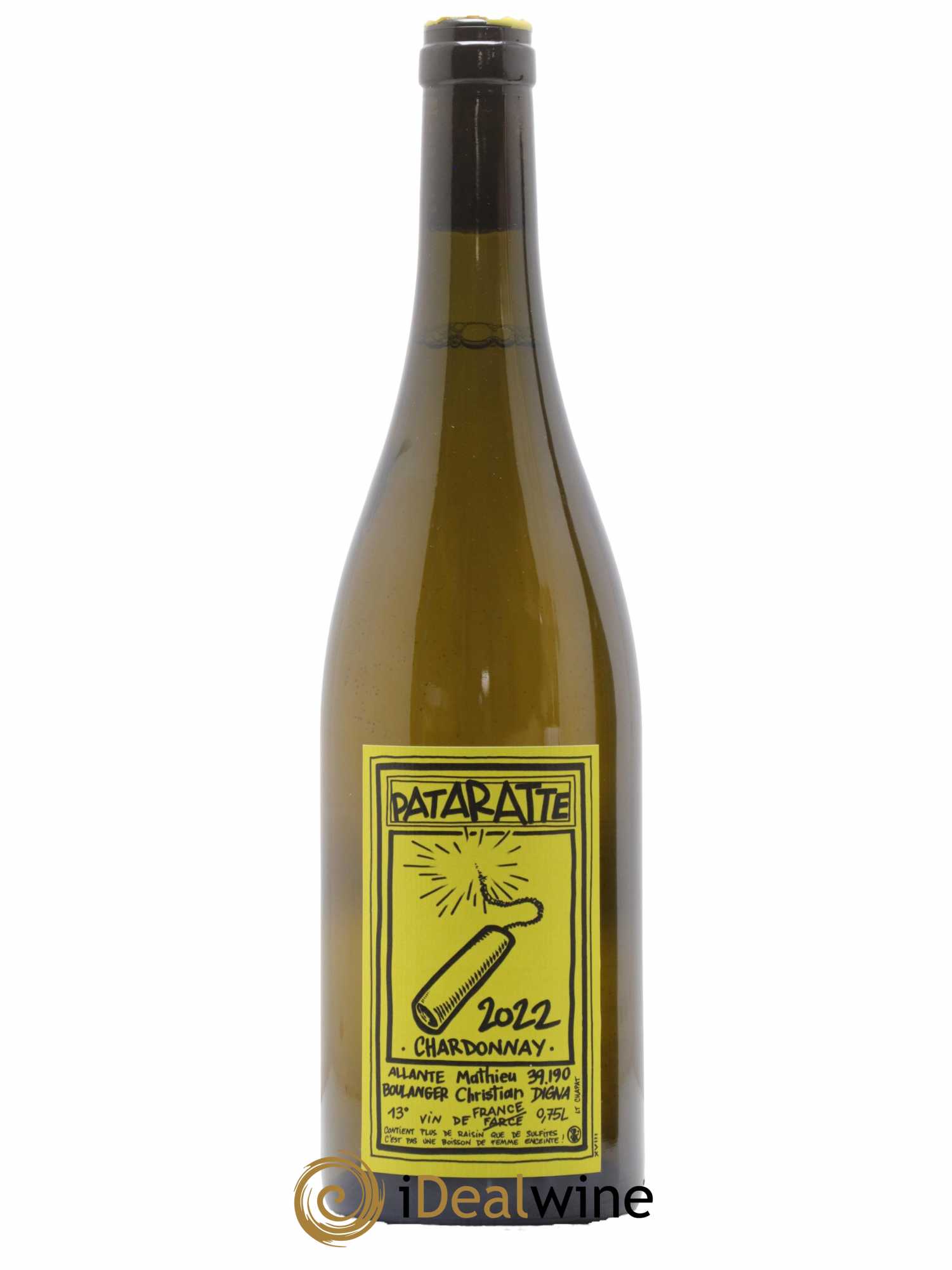 Vin de France Chardonnay Pataratte Allante Boulanger 2022 - Lot de 1 bouteille - 0