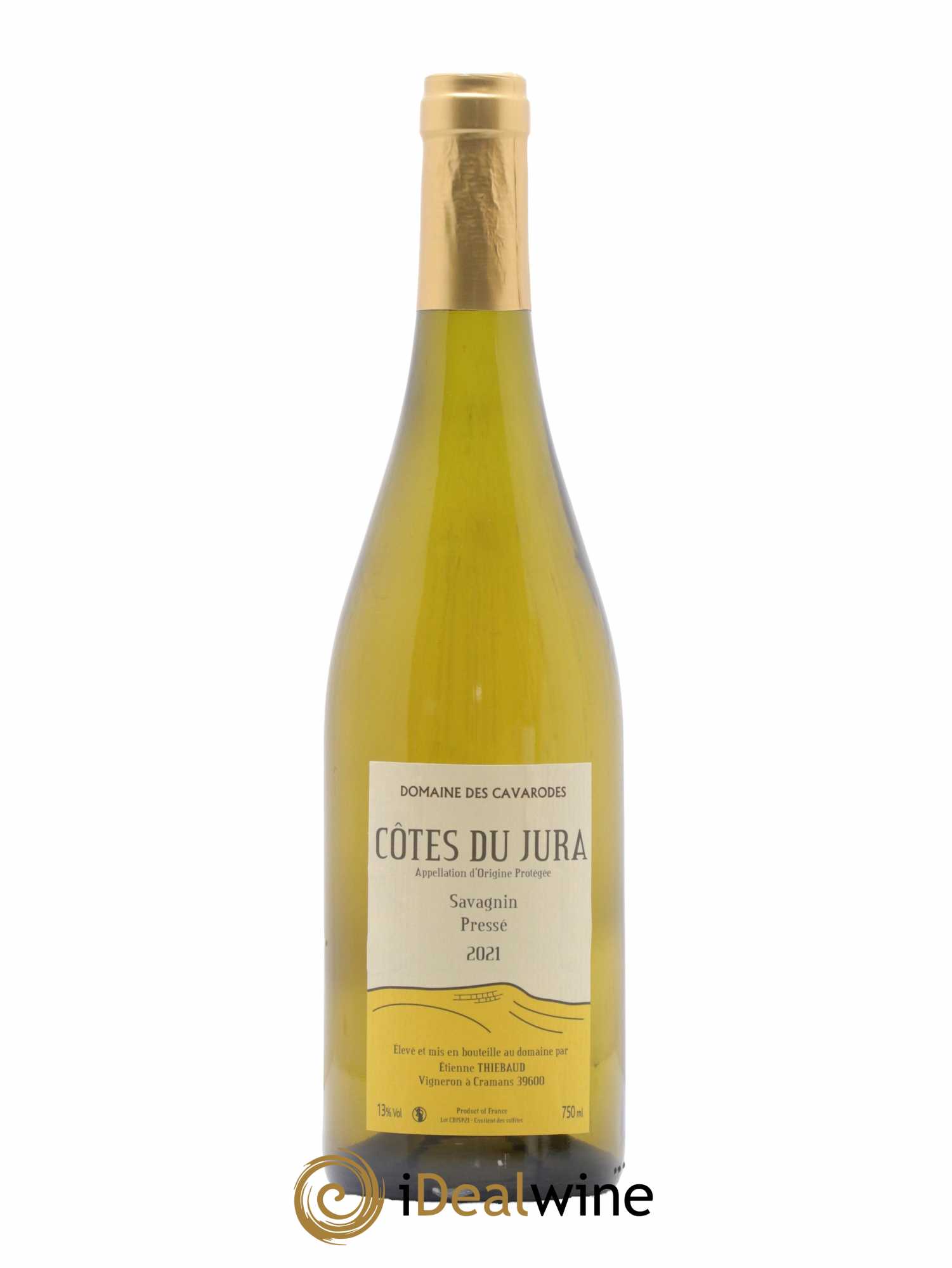 Côtes du Jura Savagnin pressé Cavarodes (Domaine des) - Etienne Thiébaud 2021 - Posten von 1 Flasche - 0