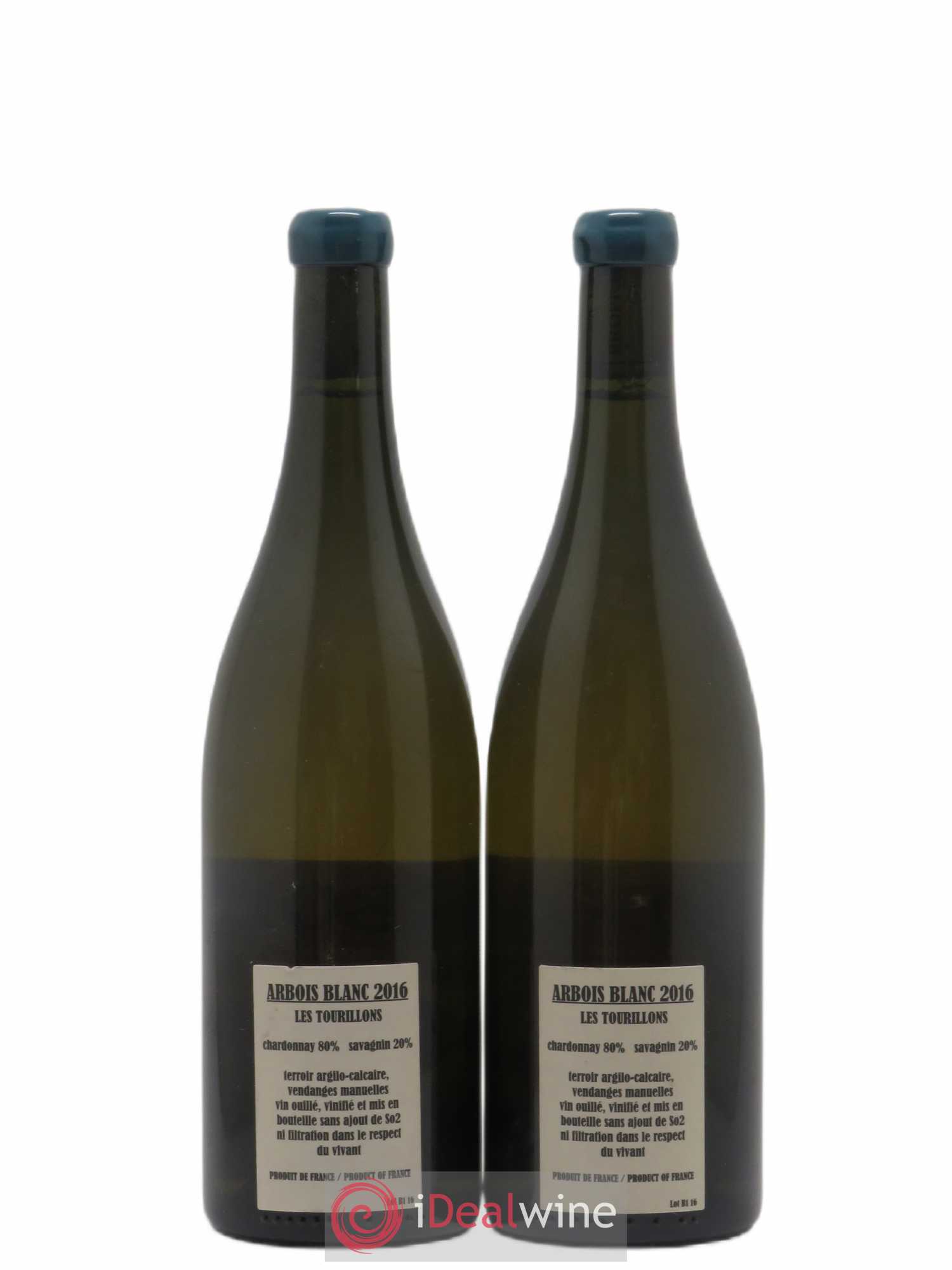 Arbois Chardonnay Savagnin Les Tourillons Adeline Houillon & Renaud Bruyère 2016 - Lot de 2 bouteilles - 1