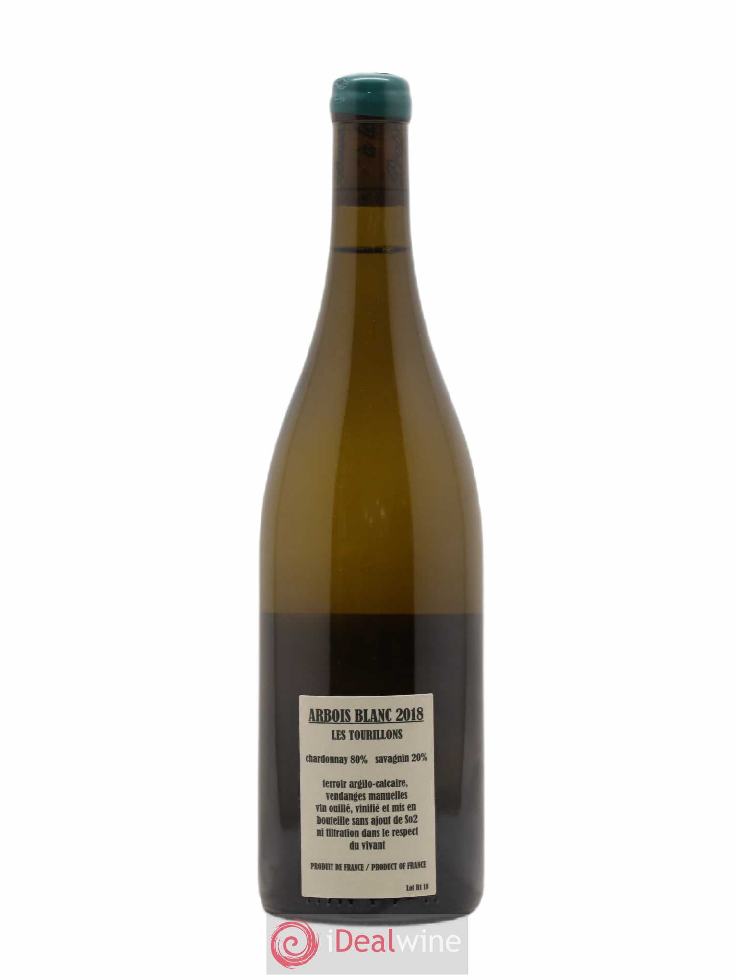 Arbois Chardonnay Savagnin Les Tourillons Adeline Houillon & Renaud Bruyère 2018 - Lot de 1 bouteille - 1