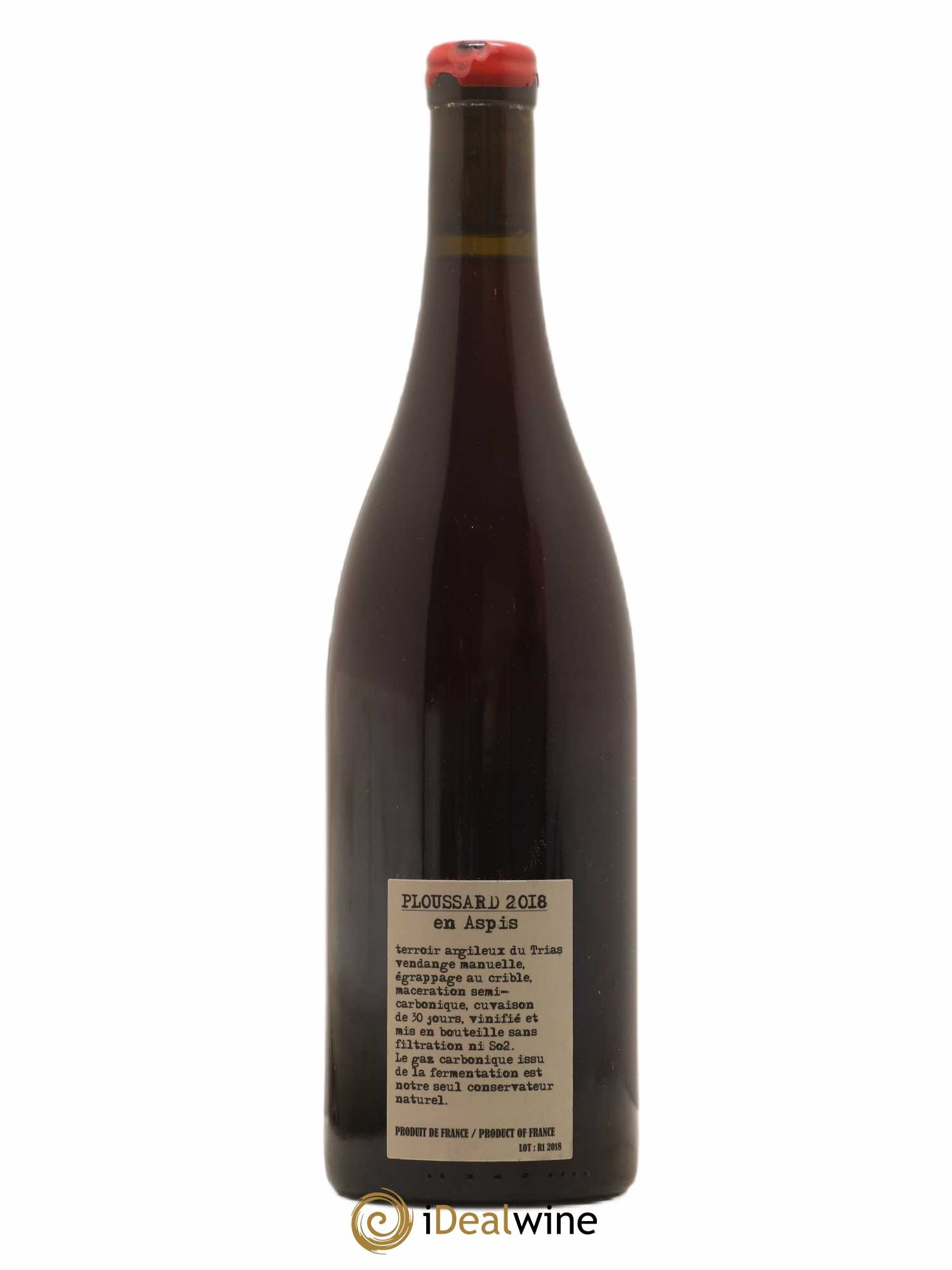 Arbois-Pupillin Ploussard En Aspis Adeline Houillon & Renaud Bruyère 2018 - Lot de 1 bouteille - 1