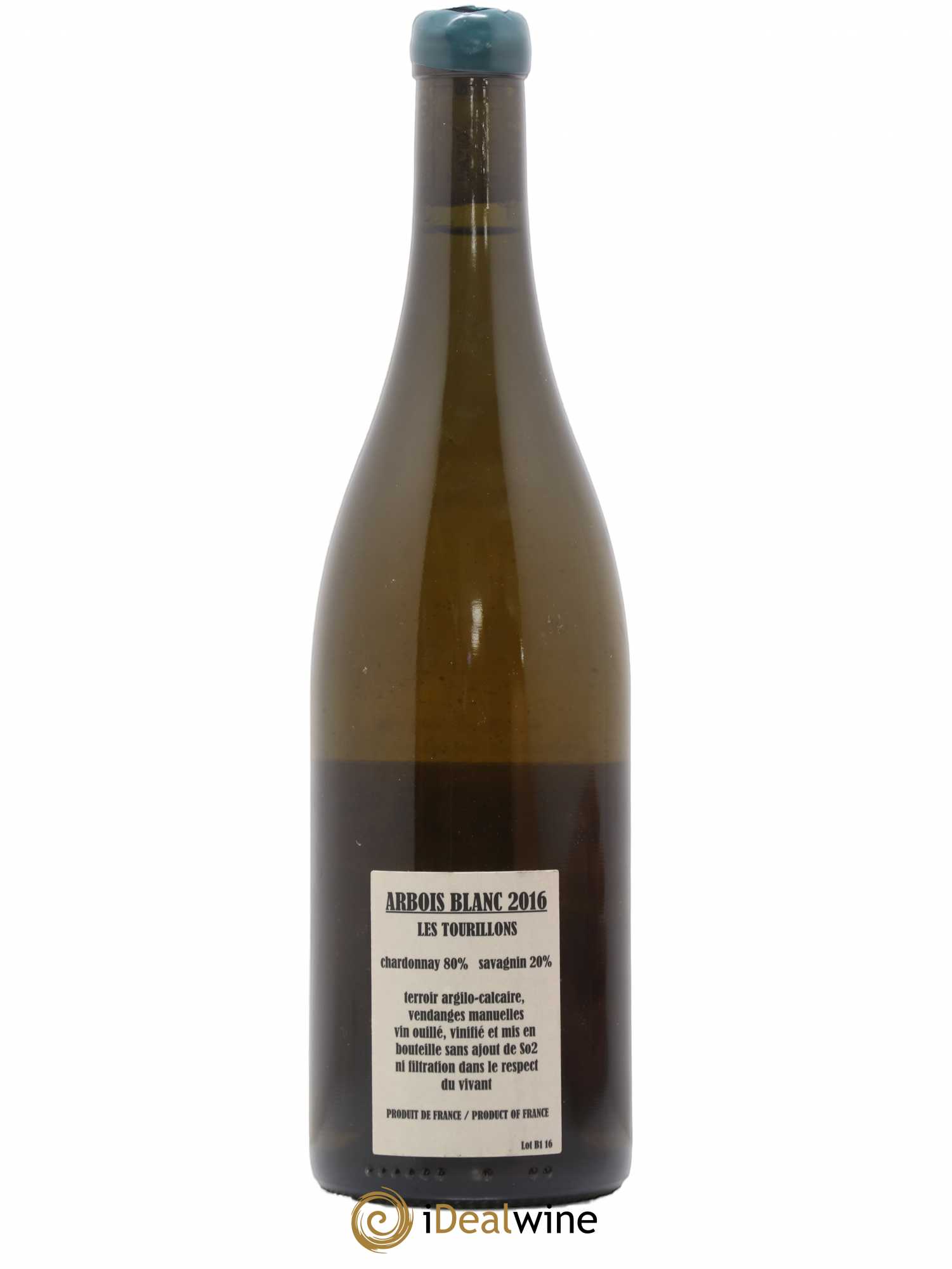 Arbois Chardonnay Savagnin Les Tourillons Adeline Houillon & Renaud Bruyère 2016 - Lot de 1 bouteille - 1