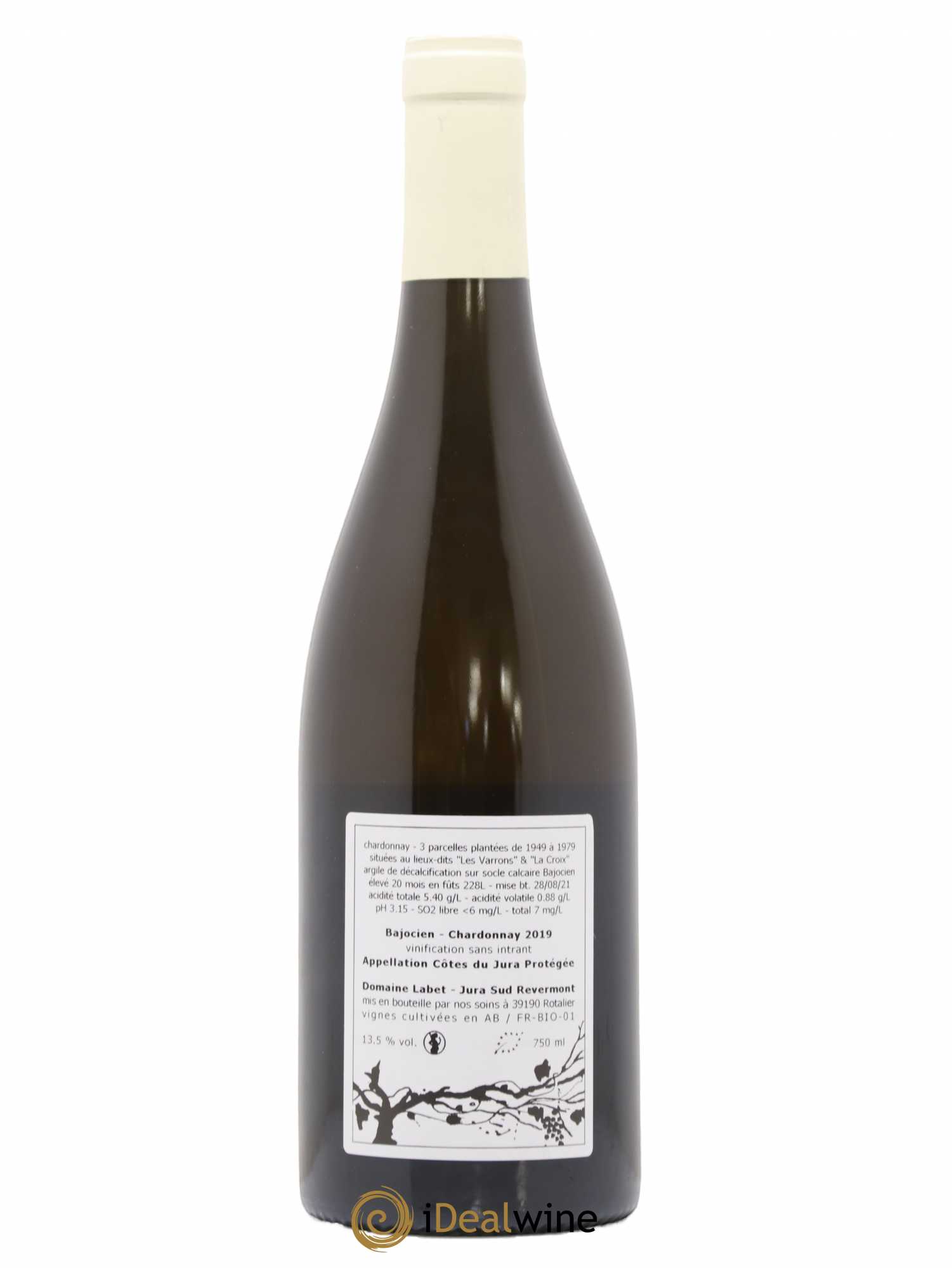 Côtes du Jura Chardonnay Bajocien Romain - Julien - Charline Labet 2019 - Lot de 1 bouteille - 1
