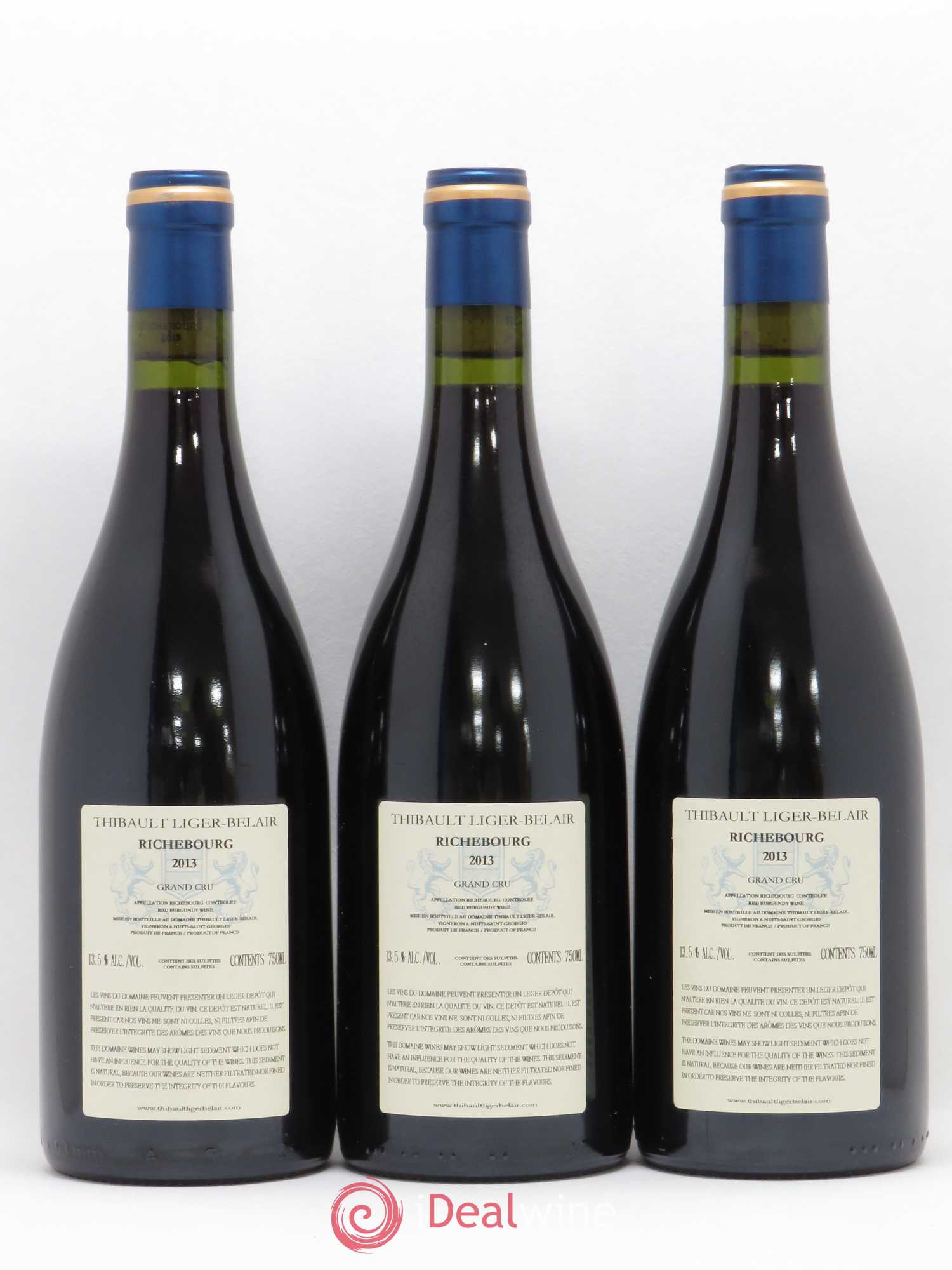 Richebourg Grand Cru Thibault Liger-Belair 2013 - Lot de 3 bouteilles - 1