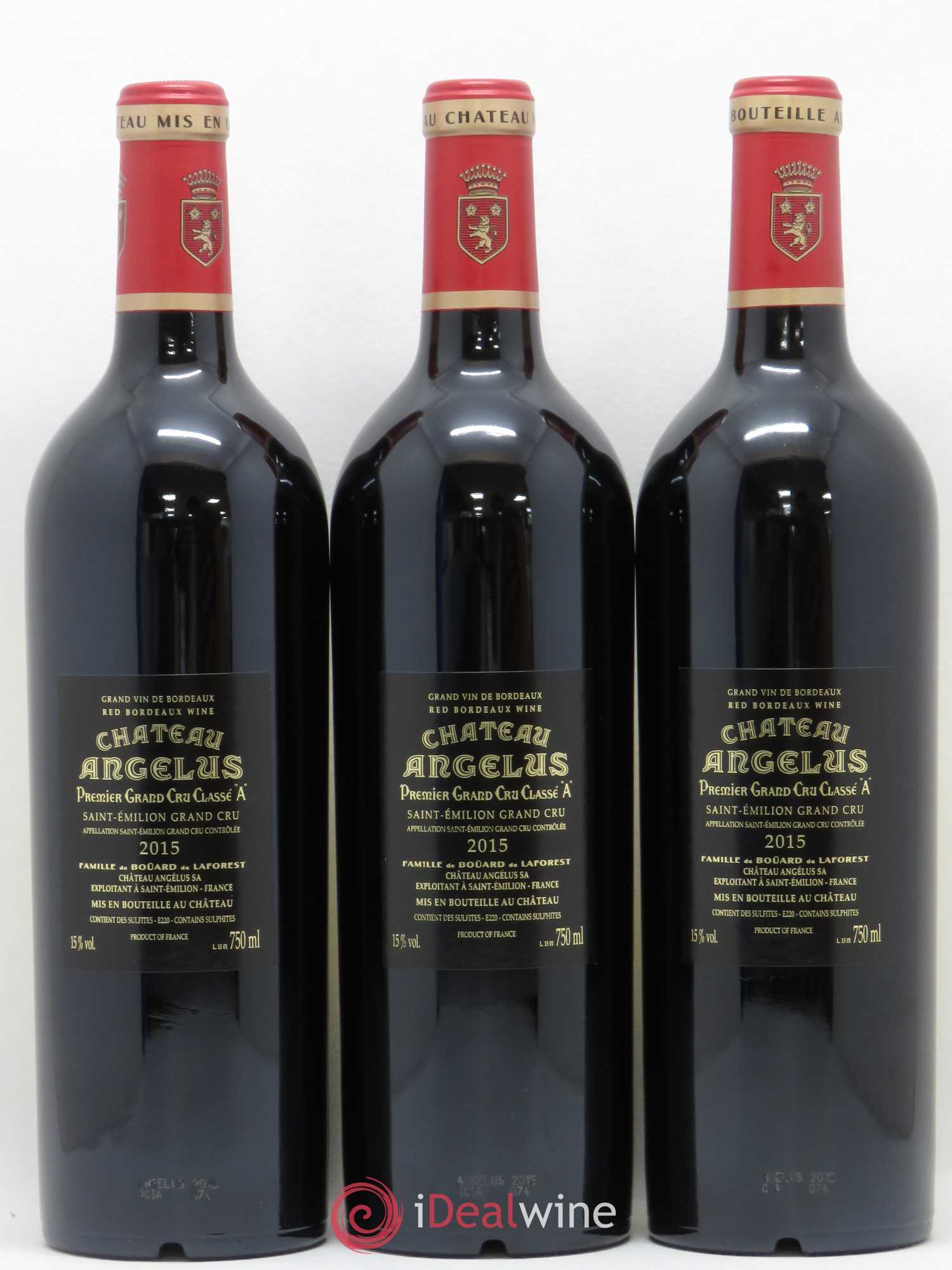 Château Angélus 1er Grand Cru Classé A 2015 - Lot de 12 bouteilles - 6