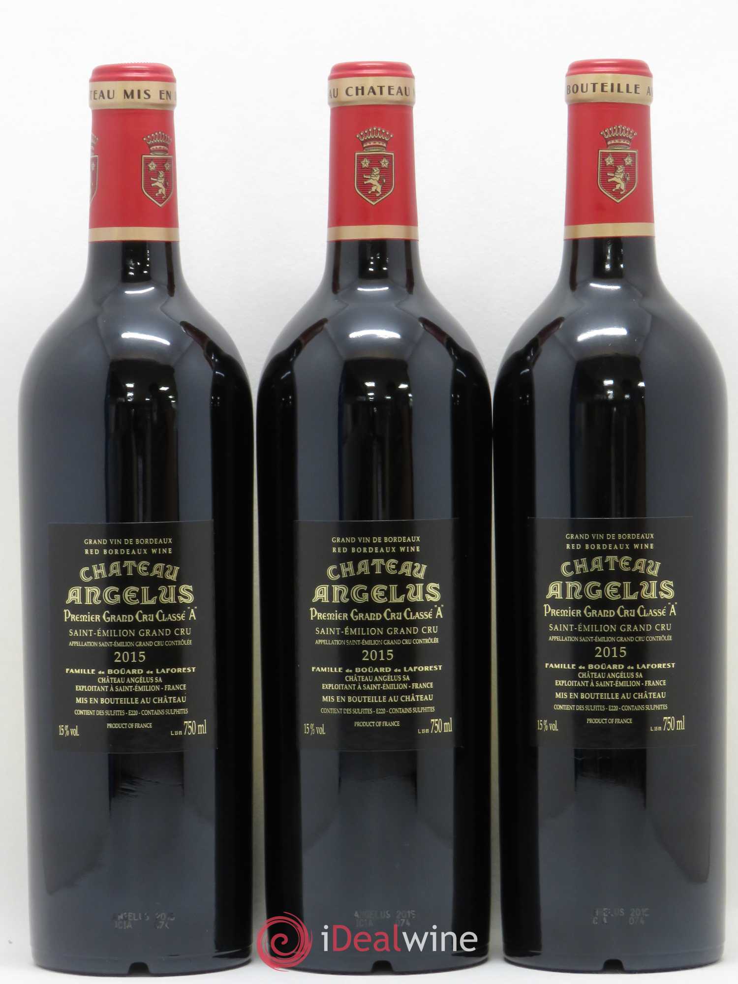 Château Angélus 1er Grand Cru Classé A 2015 - Lot de 12 bouteilles - 8