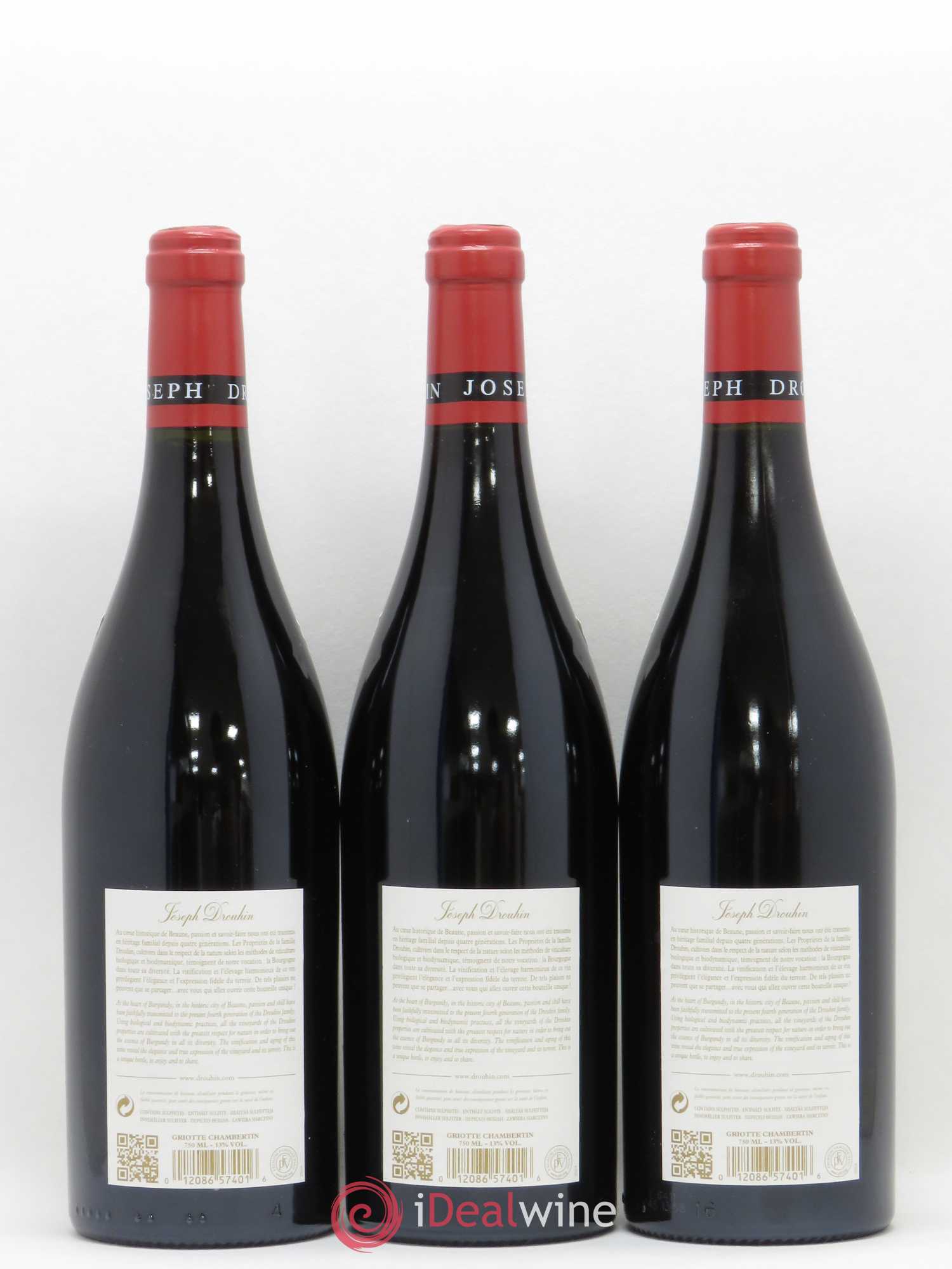 Griotte-Chambertin Grand Cru Joseph Drouhin 2013 - Lot de 3 bouteilles - 1