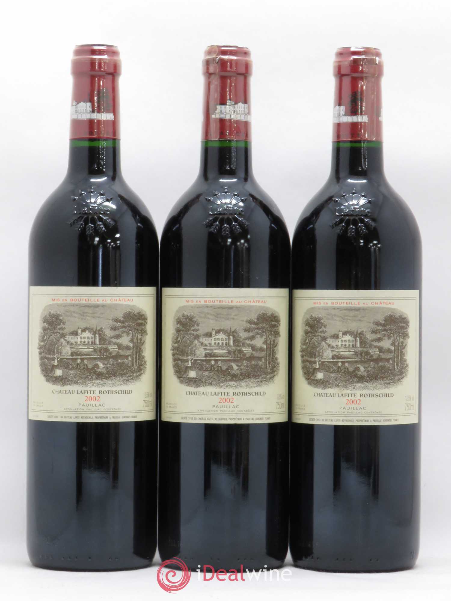 Château Lafite Rothschild 1er Grand Cru Classé 2002 - Lot de 12 bouteilles - 1